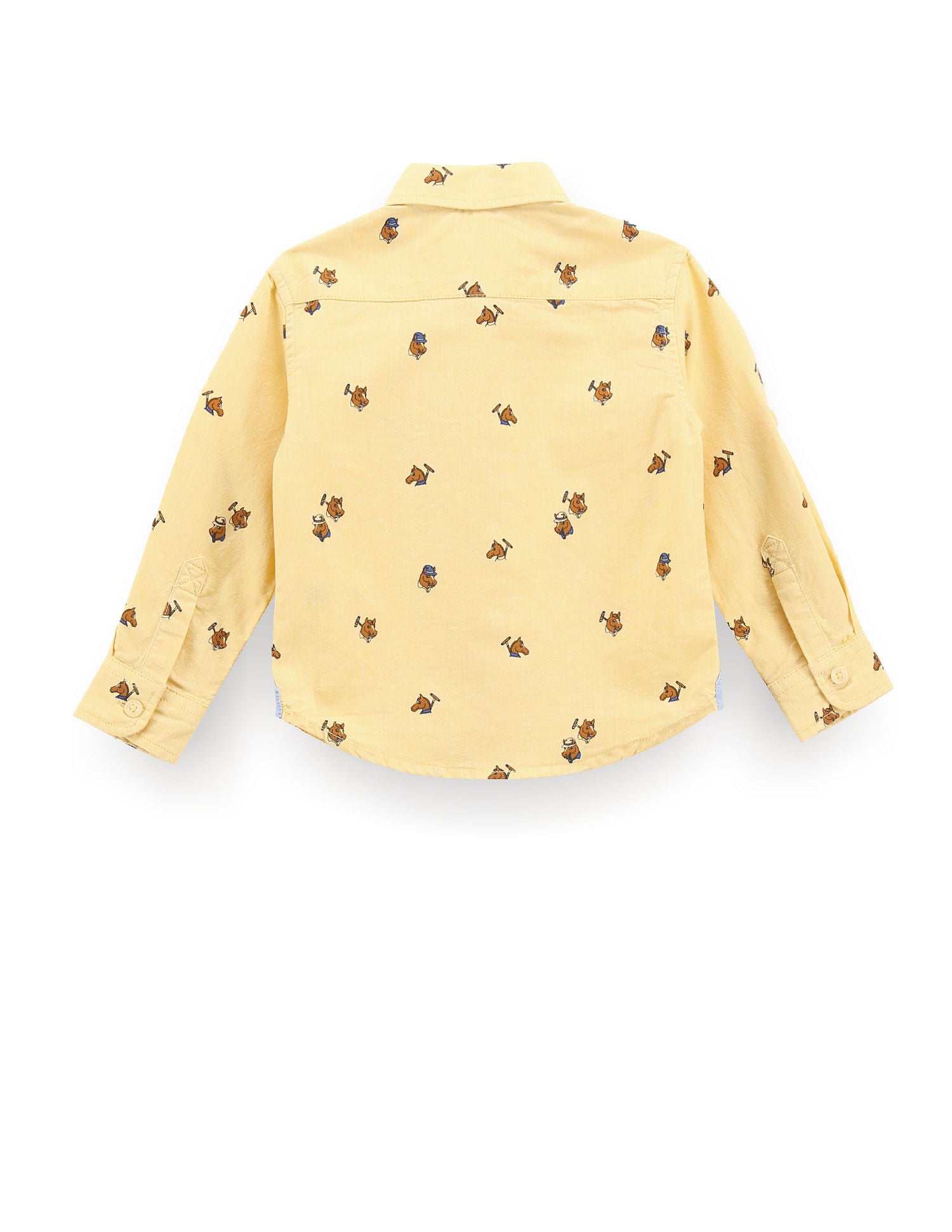 Boys Oxford Cotton Shirt Yellow - U.S. Polo Assn. India | Large