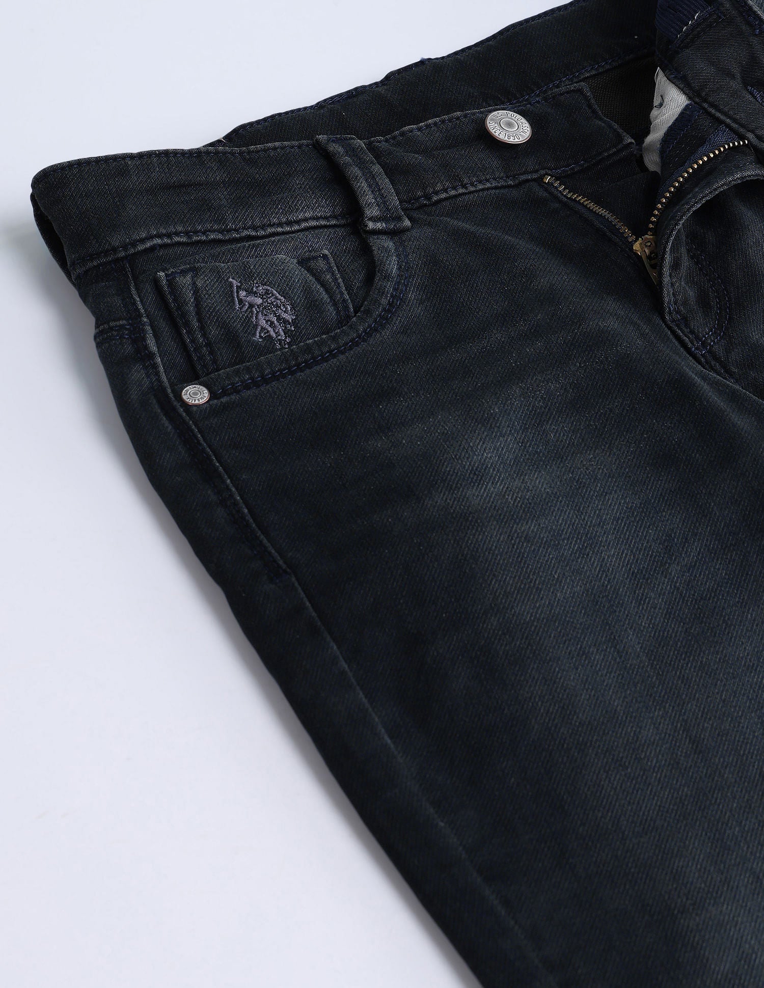 Boys Slim Fit Blue Jeans Navy blue - U.S. POLO ASSN. | Large