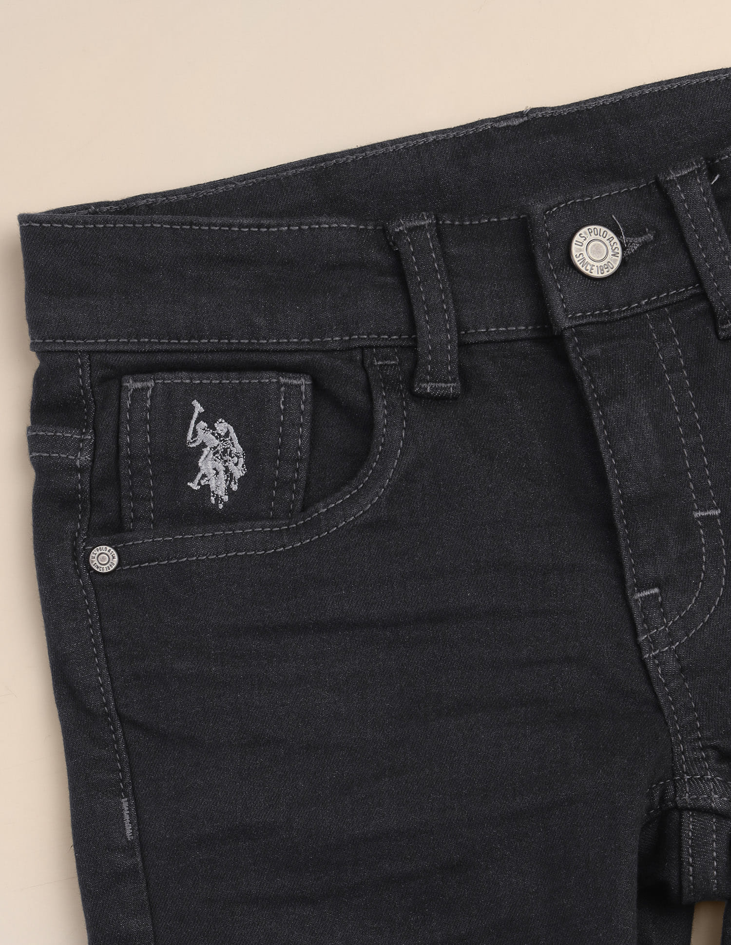 Mid Rise Slim Fit Jeans Grey - U.S. Polo Assn. India | Large