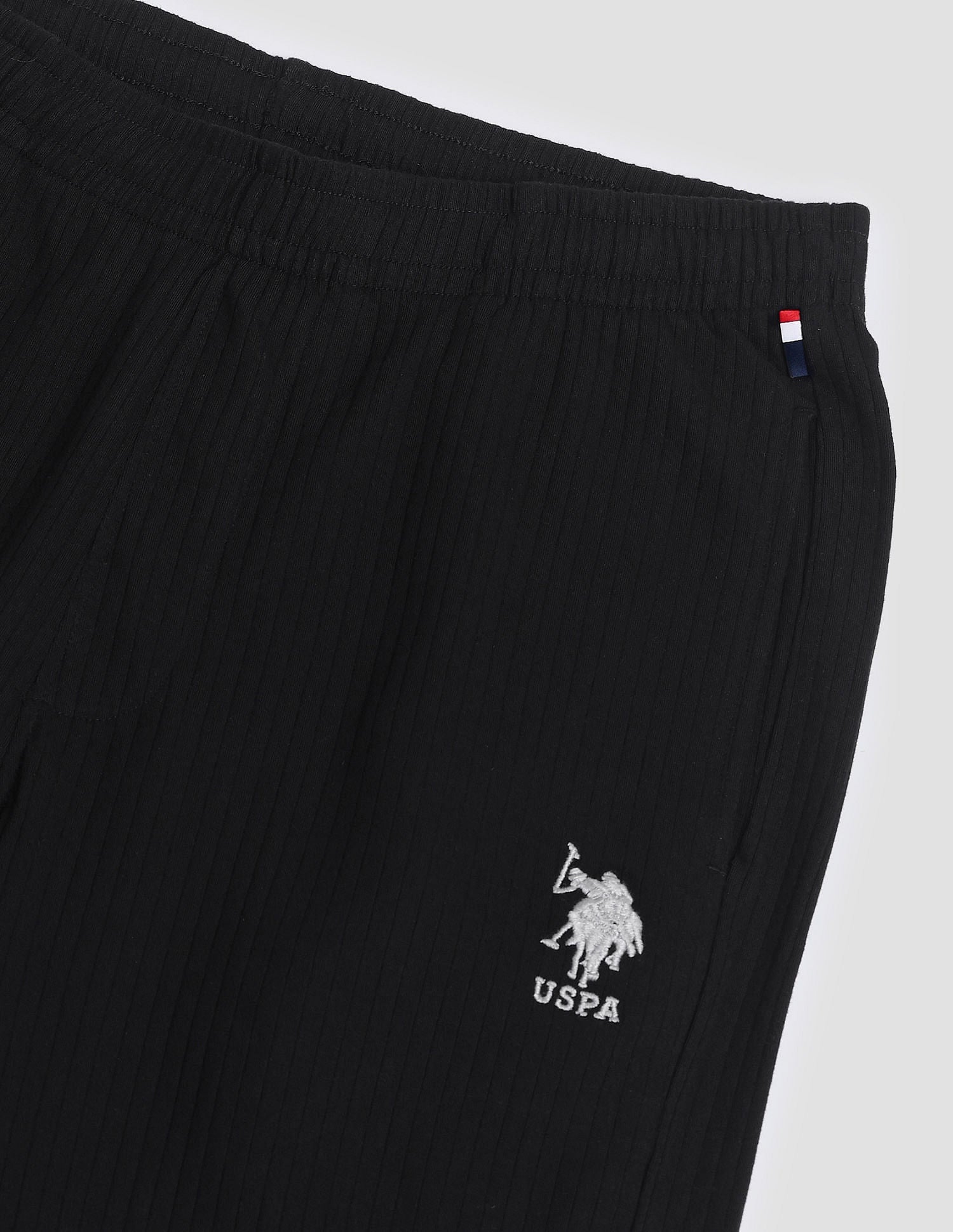 All Over Stripe OELP4 Lounge Track Pants - Pack Of 1 Black - U.S. POLO ASSN. | Large