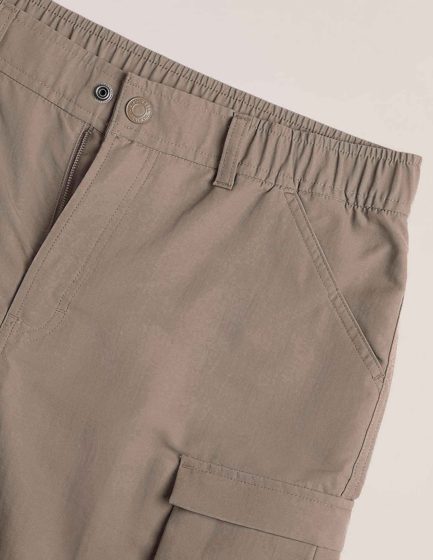 Solid Regular Fit Cargo Shorts Khaki - U.S. Polo Assn. India | Large