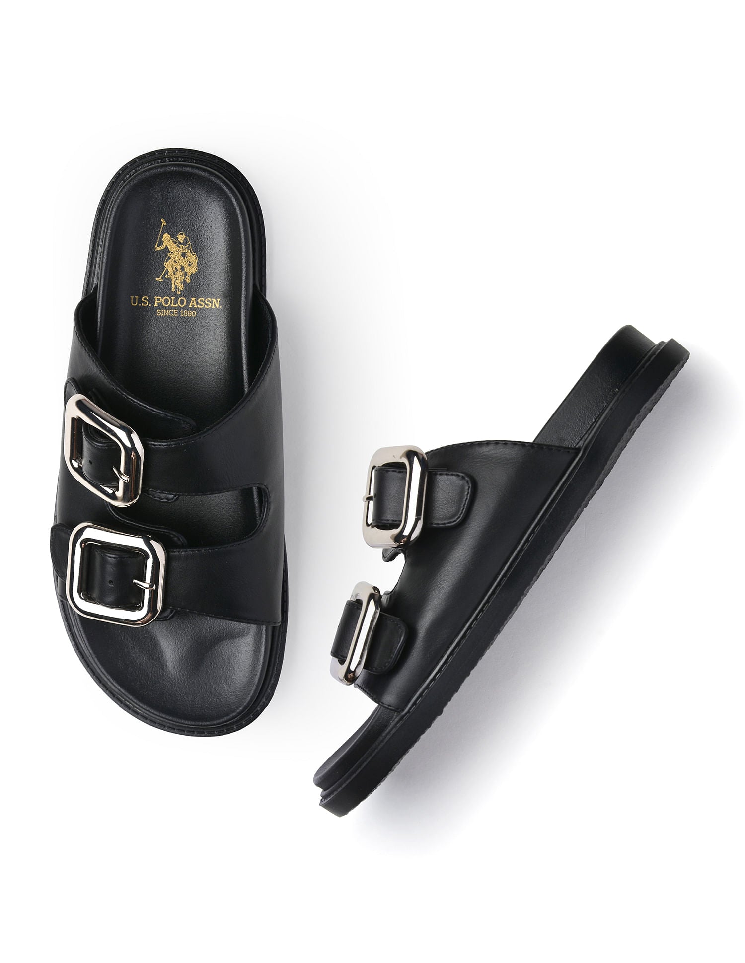 Textured Giovanna Slippers Black - U.S. POLO ASSN. | Large