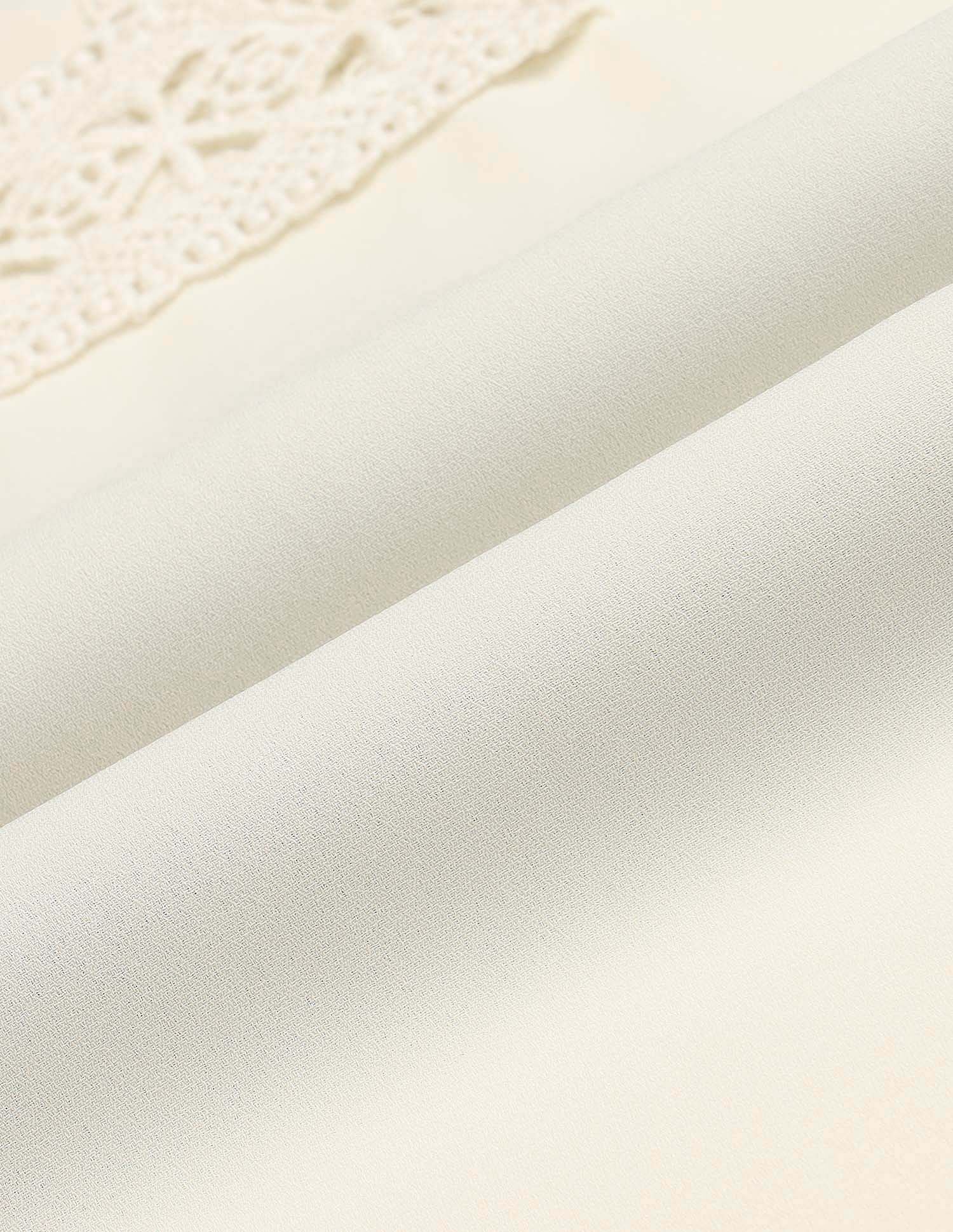 Lace Detail Regular Fit Top Off White - U.S. POLO ASSN. | Large