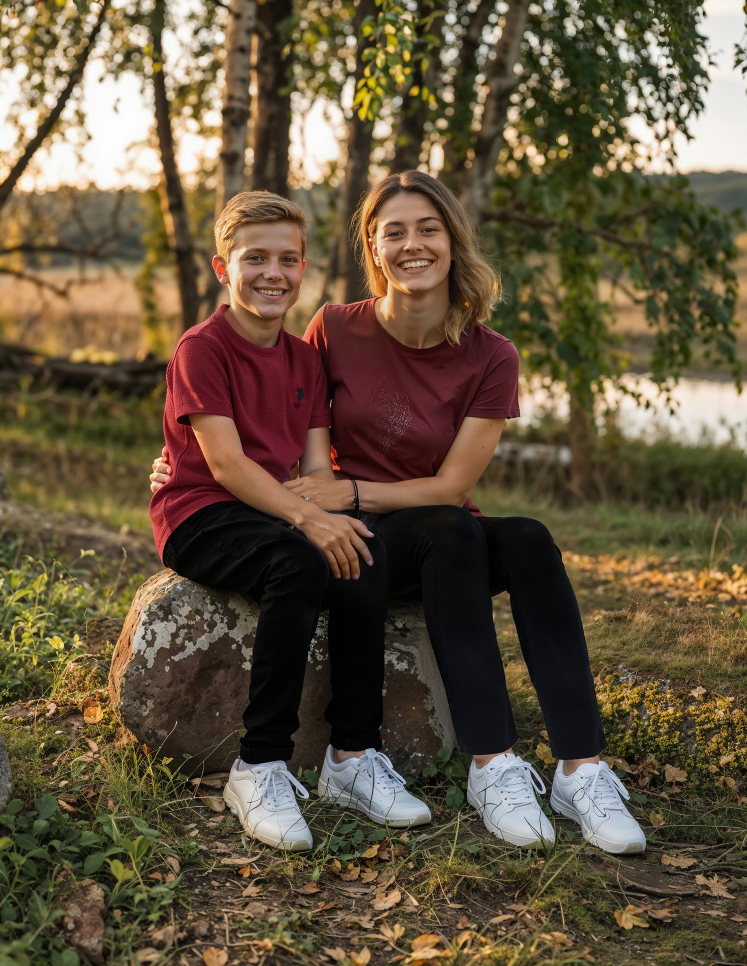 Boys Logo Textured T-Shirt Red - U.S. POLO ASSN. | Large