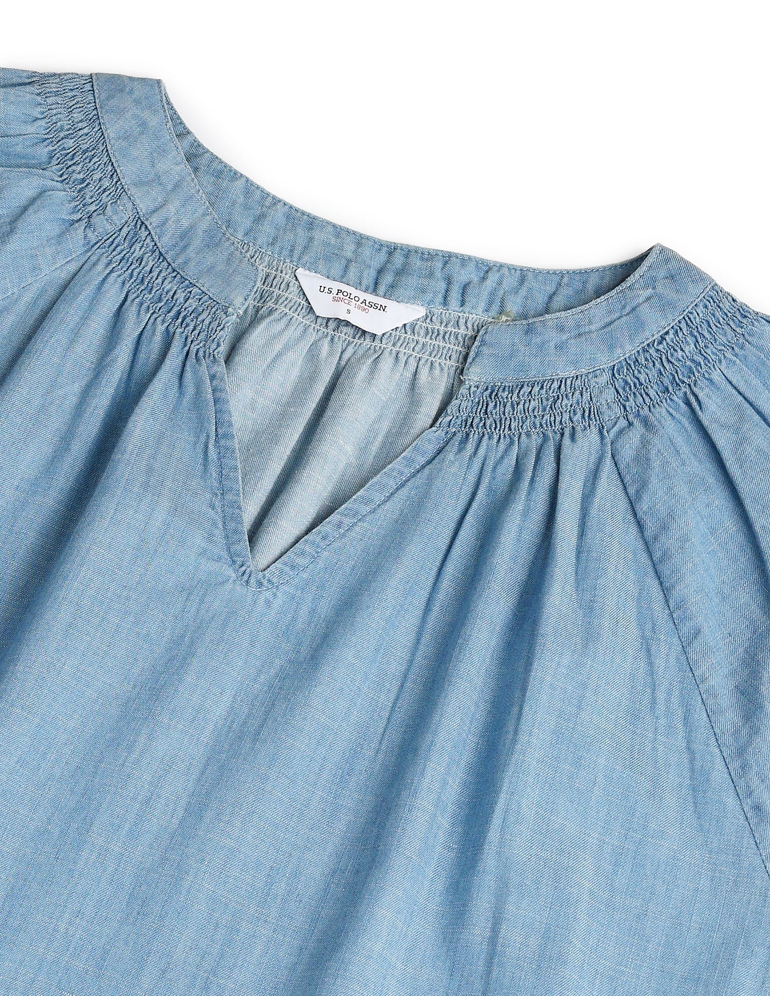 Denim Embroidery Top Blue - U.S. Polo Assn. India | Large