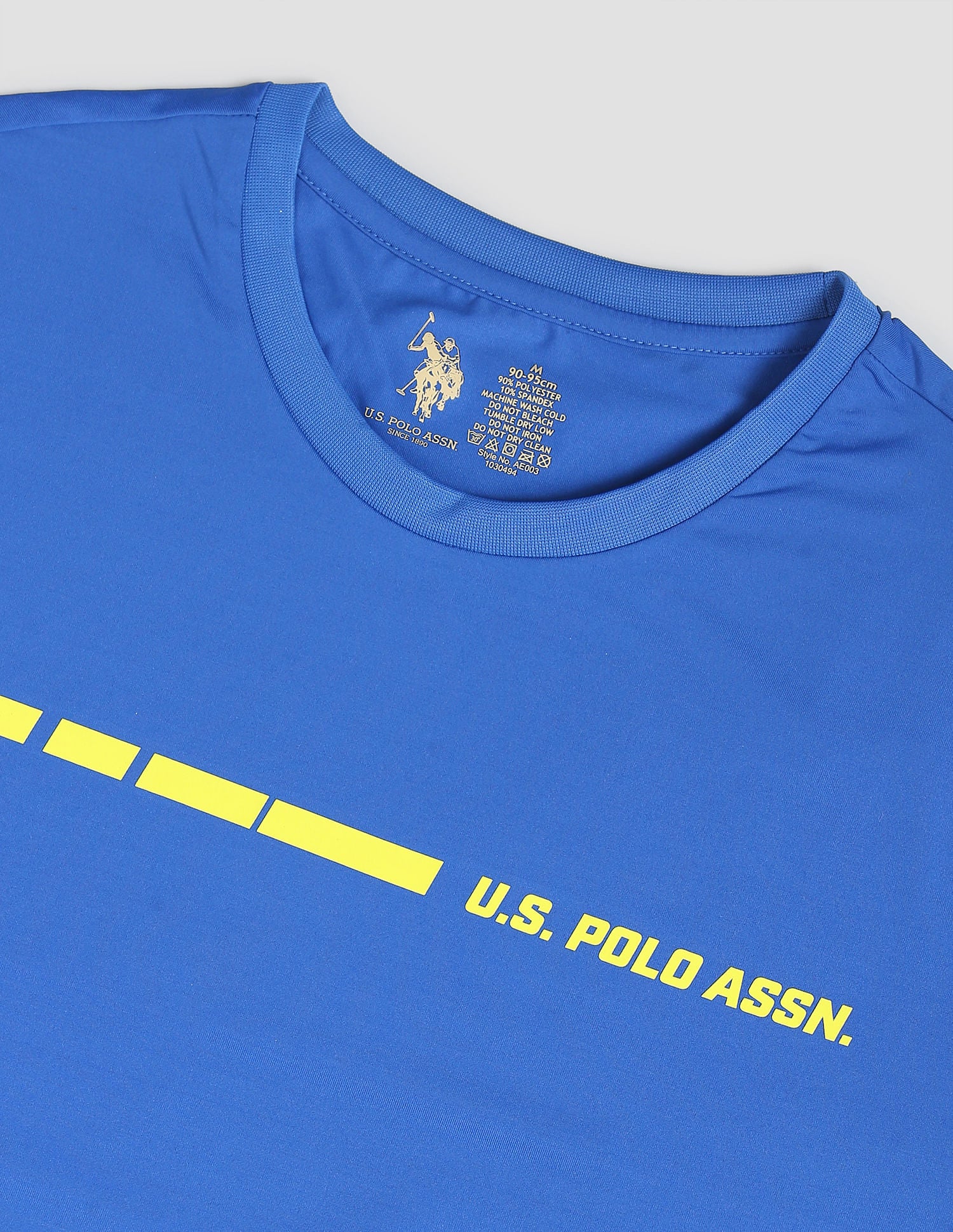 Small Brand Print AE001 Lounge T-Shirt - Pack Of 1 Blue - U.S. POLO ASSN. | Large