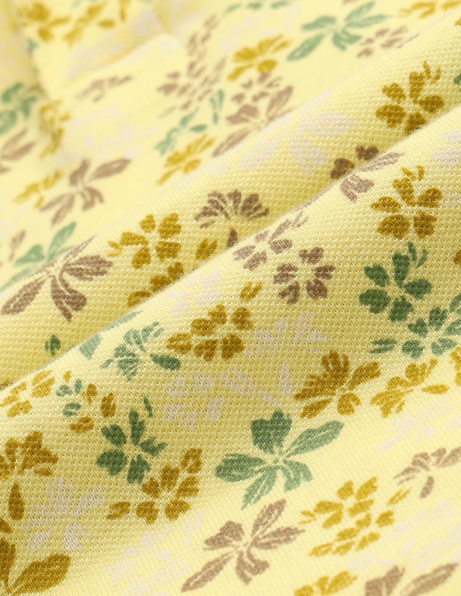 Pure Cotton Floral Printed Polo Shirt Yellow - U.S. Polo Assn. India | Large