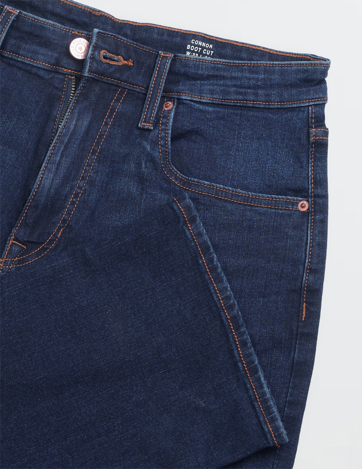 Connor Bootcut Fit Blue Jeans Dark Indigo - U.S. Polo Assn. India | Large