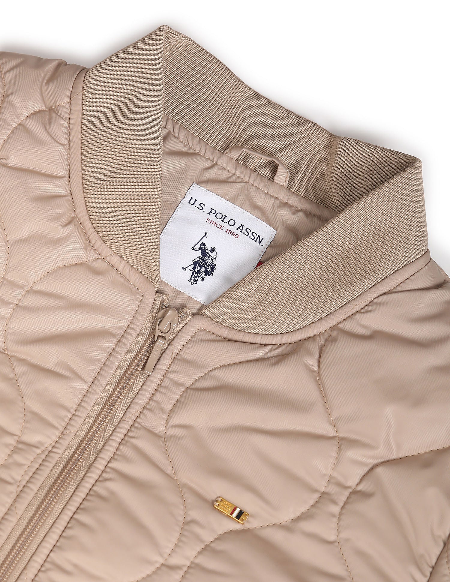 Quilted Bomber Jacket Beige - U.S. Polo Assn. India | Large