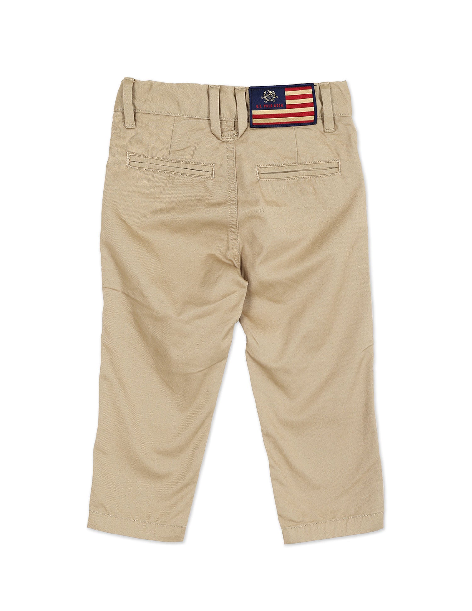 Beige Mid Rise Flat Front Trousers Beige - U.S. Polo Assn. India | Large