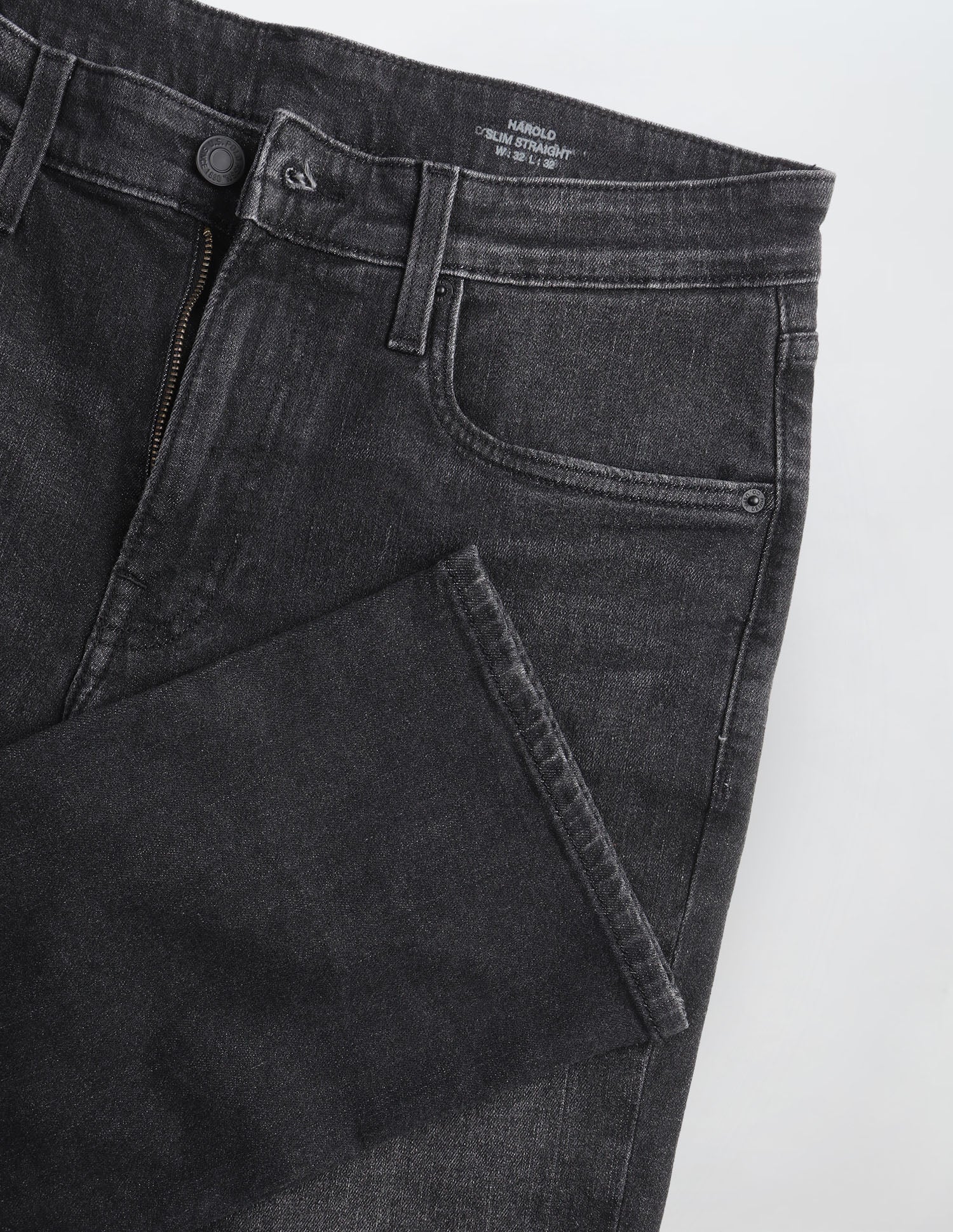Harold Slim Straight Fit Black Jeans Black - U.S. Polo Assn. India | Large