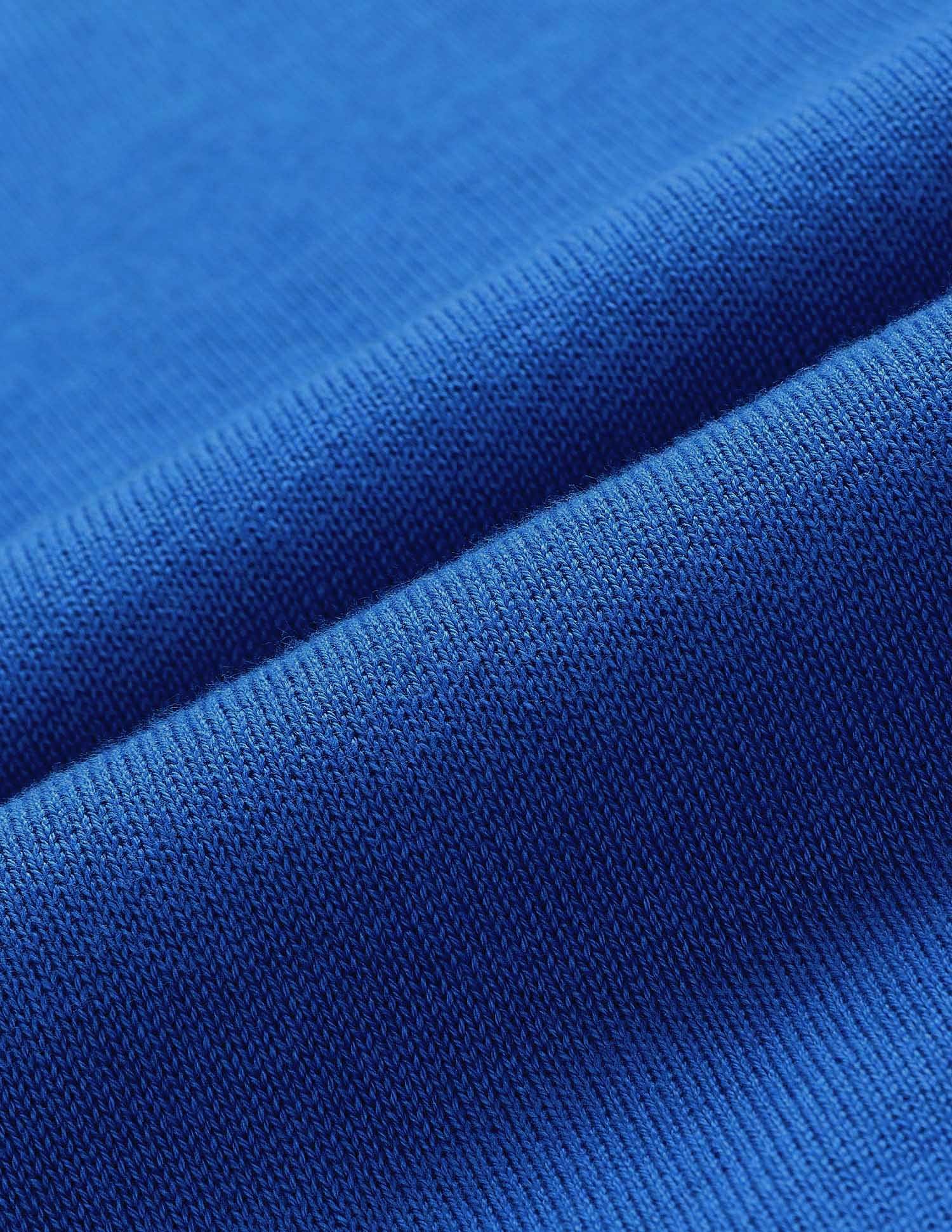 Flat Knit Polo With Big Collar Blue - U.S. POLO ASSN. | Large