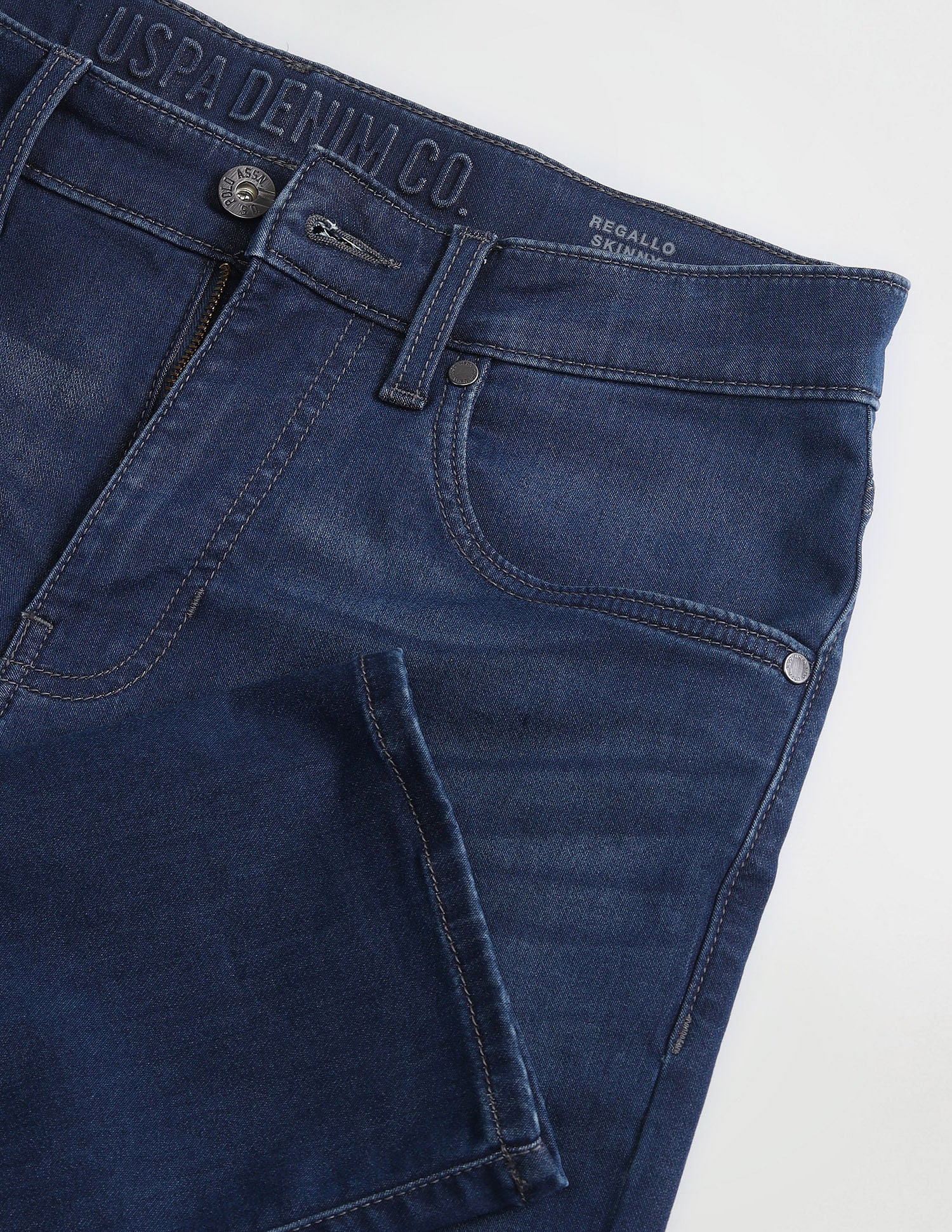 Regallo Skinny Fit Blue Jeans Blue - U.S. Polo Assn. India | Large