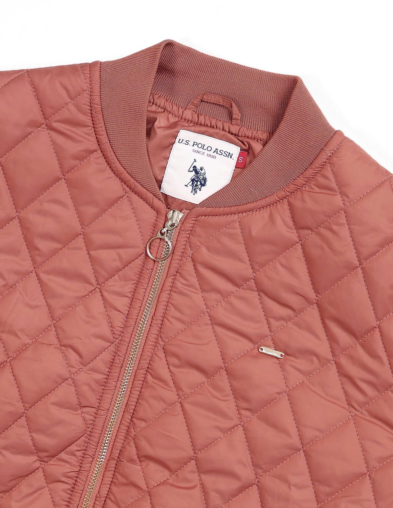 Solid Bomber Jacket Brown - U.S. POLO ASSN. | Large