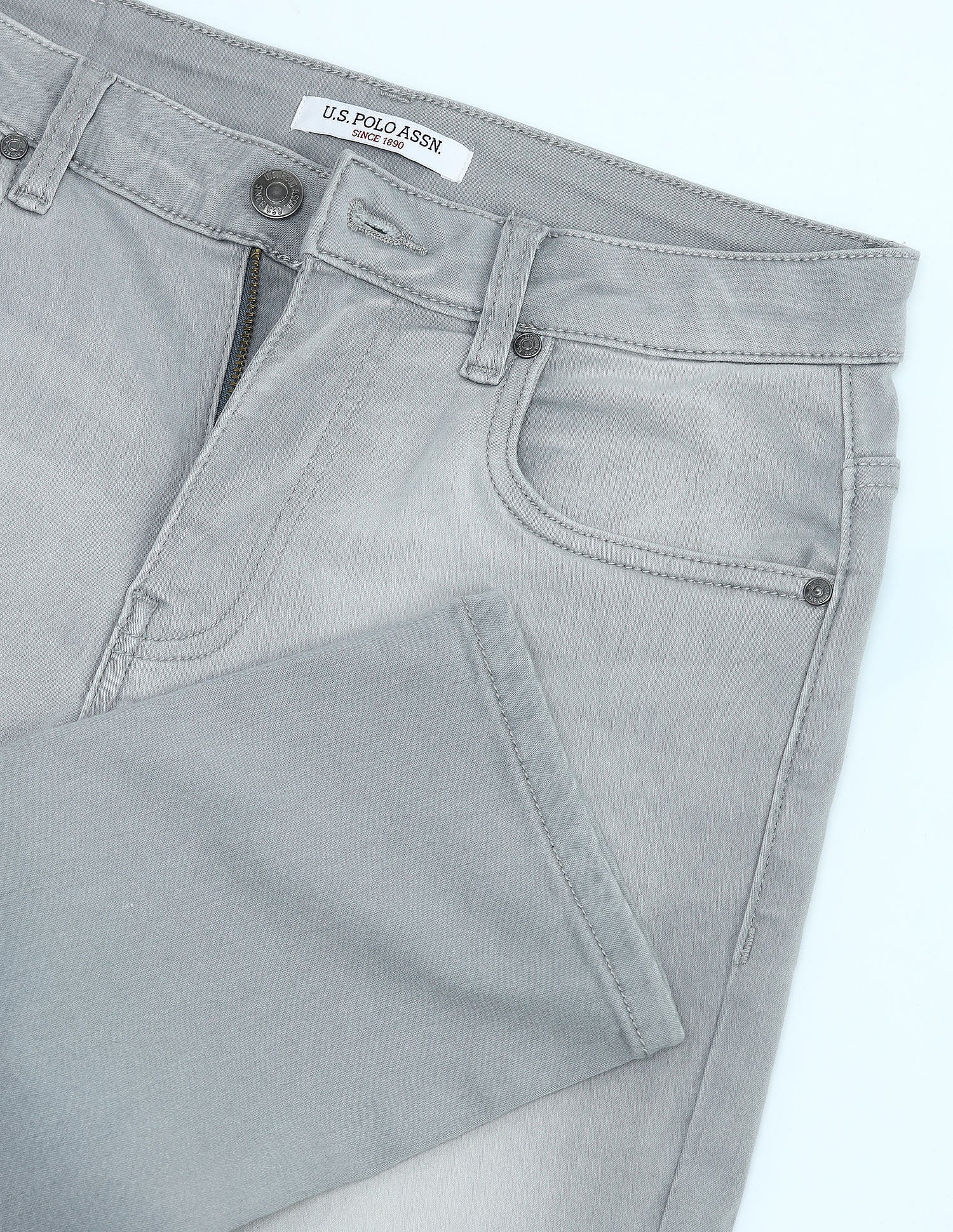 Mid Rise Slim Fit Jeans Grey - U.S. Polo Assn. India | Large