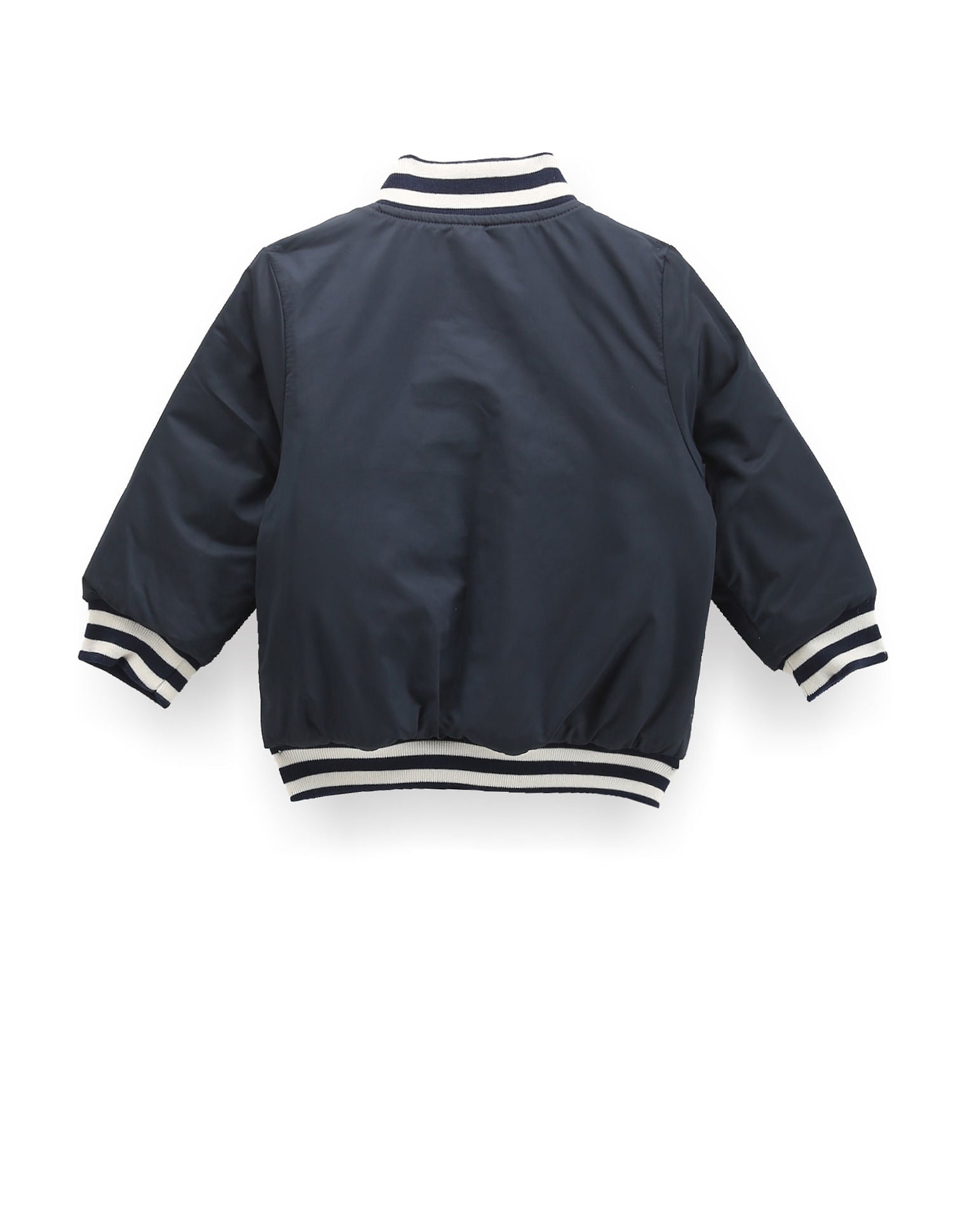 Boys Striped Collar Bomber Jacket Navy - U.S. POLO ASSN. | Large