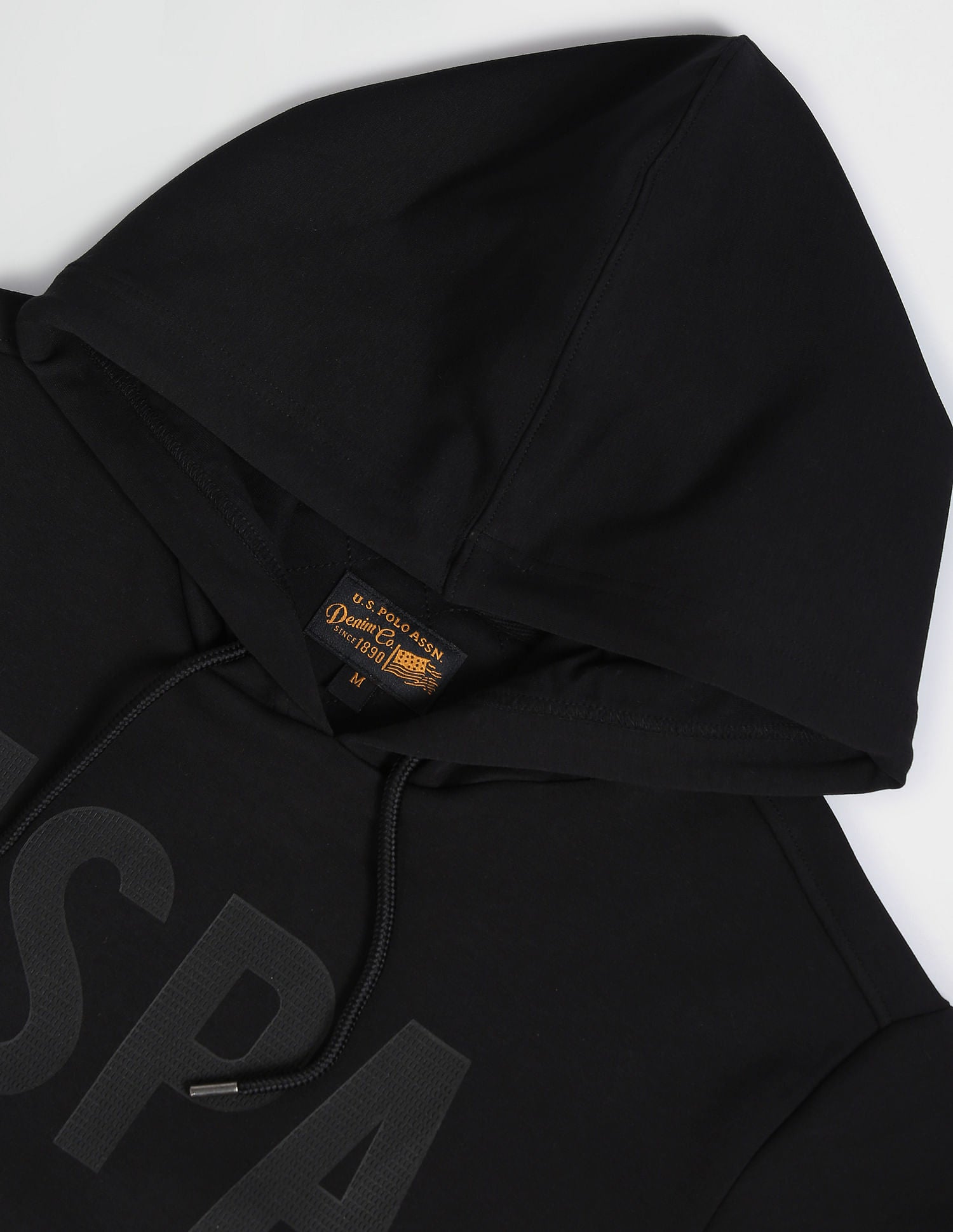 Typographic Brand Print Sweatshirt Black - U.S. POLO ASSN. | Large