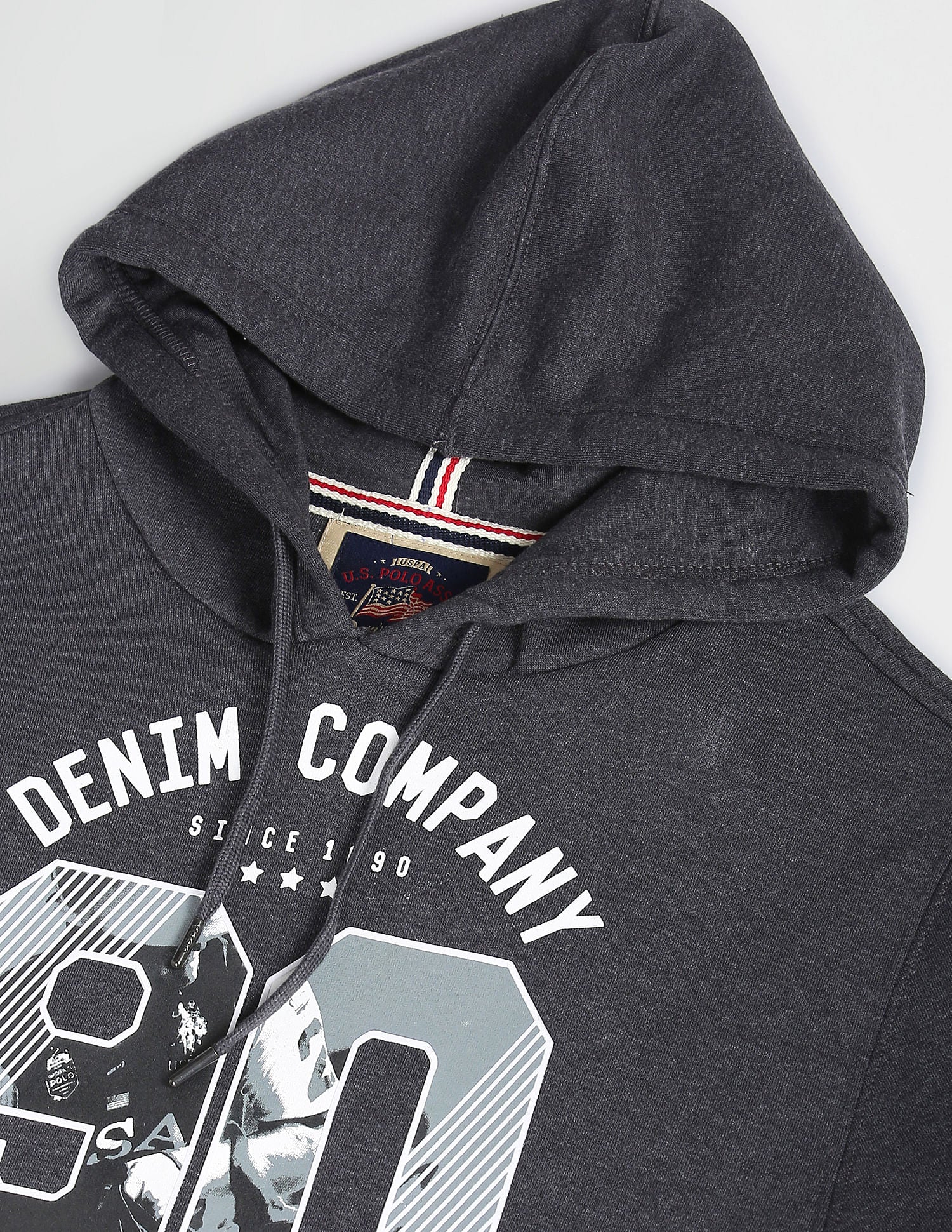 Hooded Graphic Print Sweatshirt Charcoal - U.S. POLO ASSN. | Large