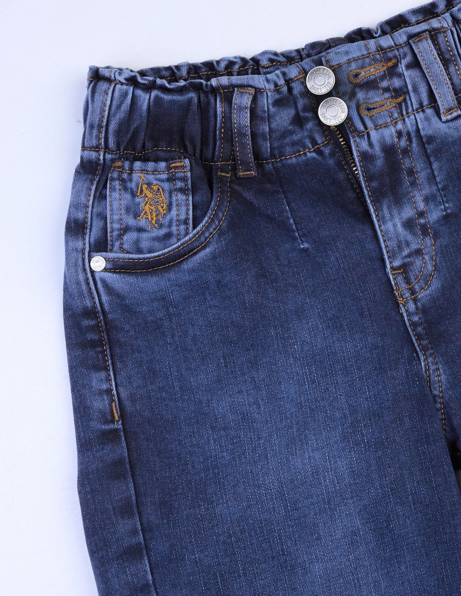 Paper Bag Fit Blue Jeans Blue - U.S. Polo Assn. India | Large