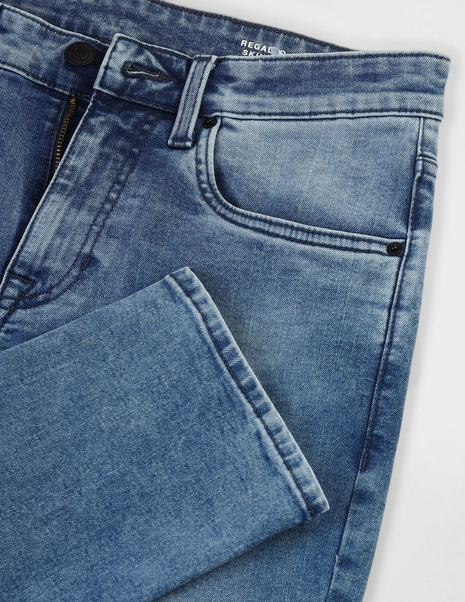 Regallo Skinny Fit Blue Jeans Blue - U.S. Polo Assn. India | Large