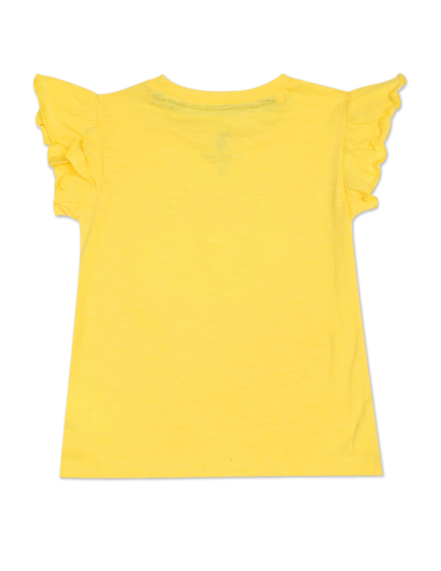 Round Neck Appliqued T-Shirt Yellow - U.S. POLO ASSN. | Large