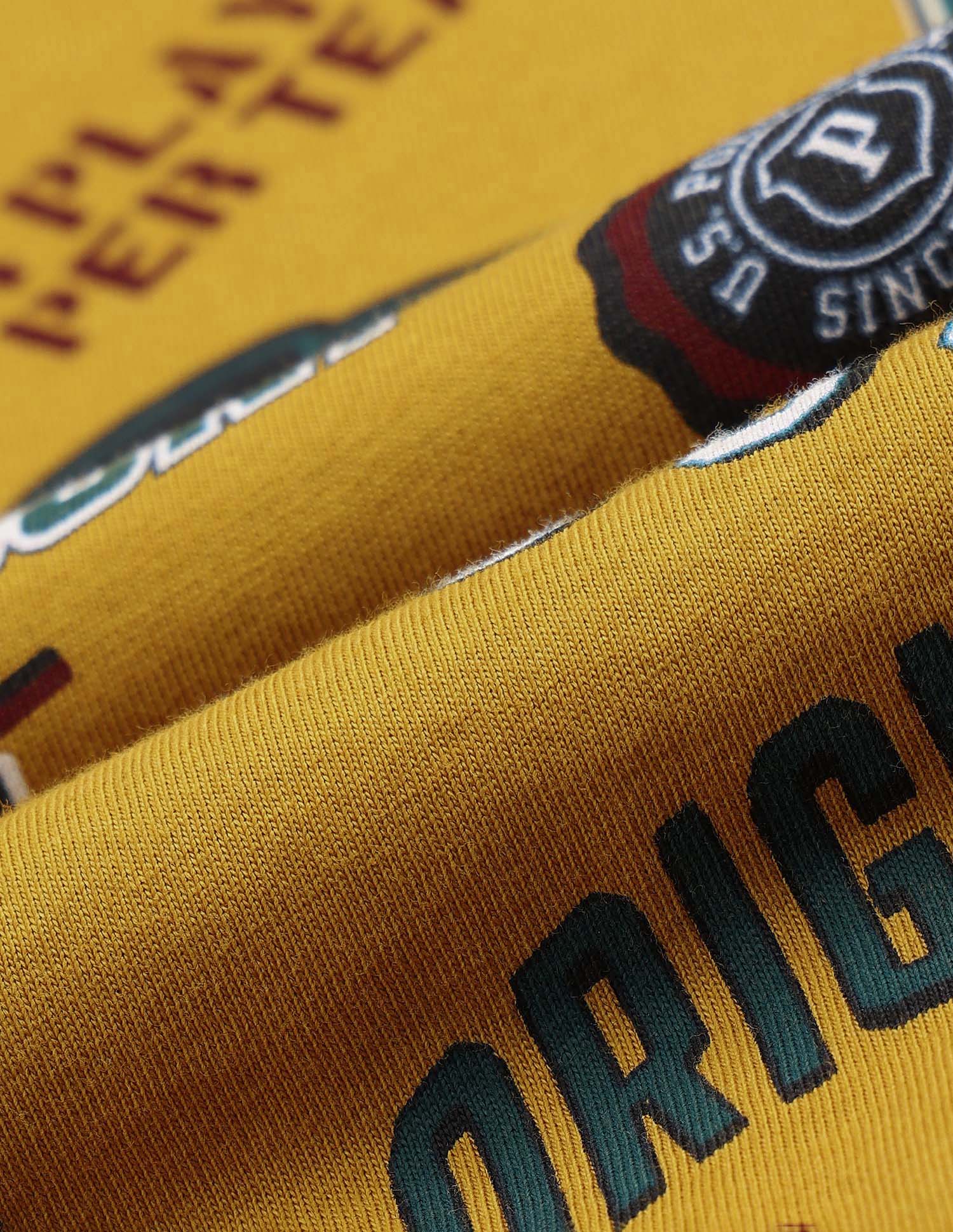 Boys Graphic Printed Pure Cotton T Shirt Yellow - U.S. POLO ASSN. | Large