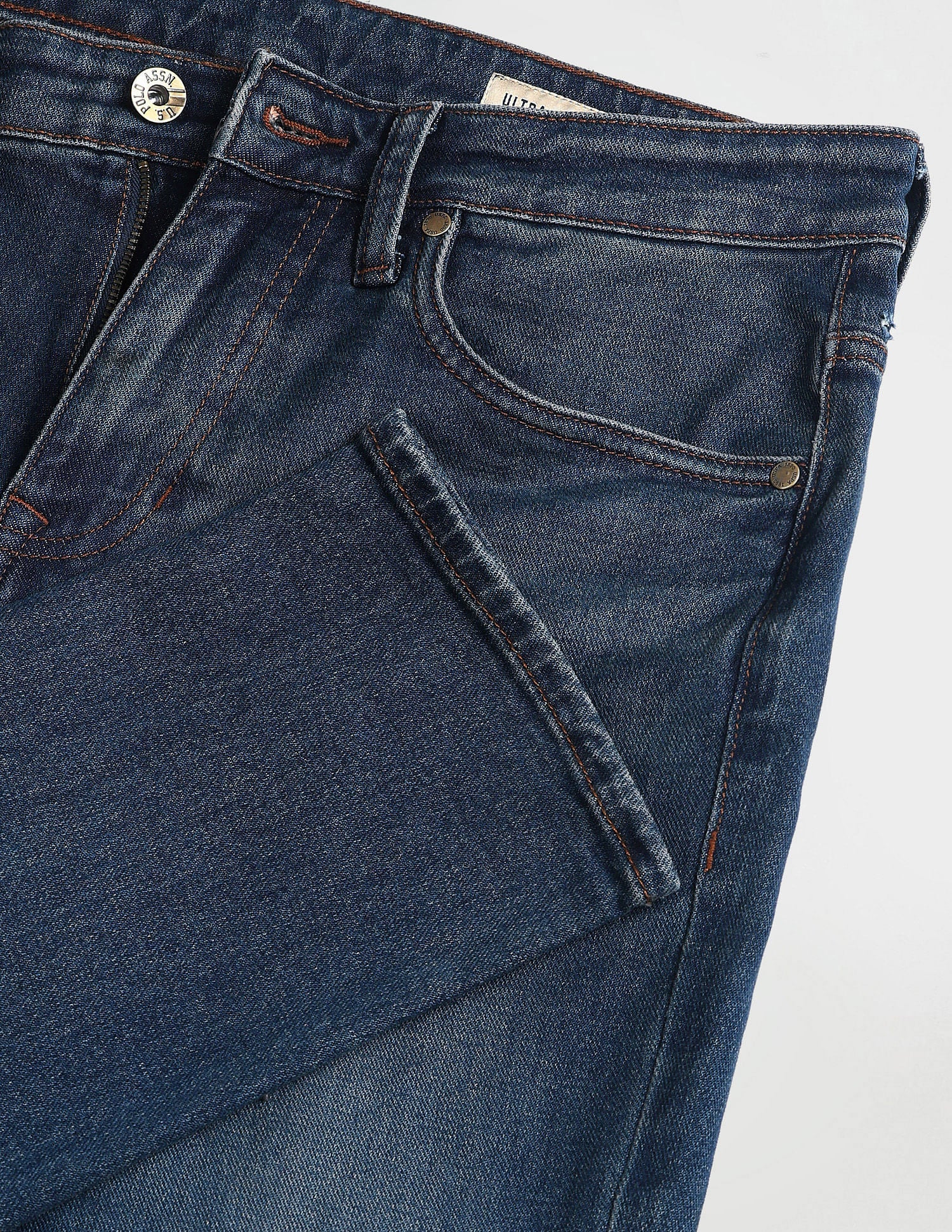 Slim Tapered Fit Blue Jeans Dark-Blue - U.S. Polo Assn. India | Large