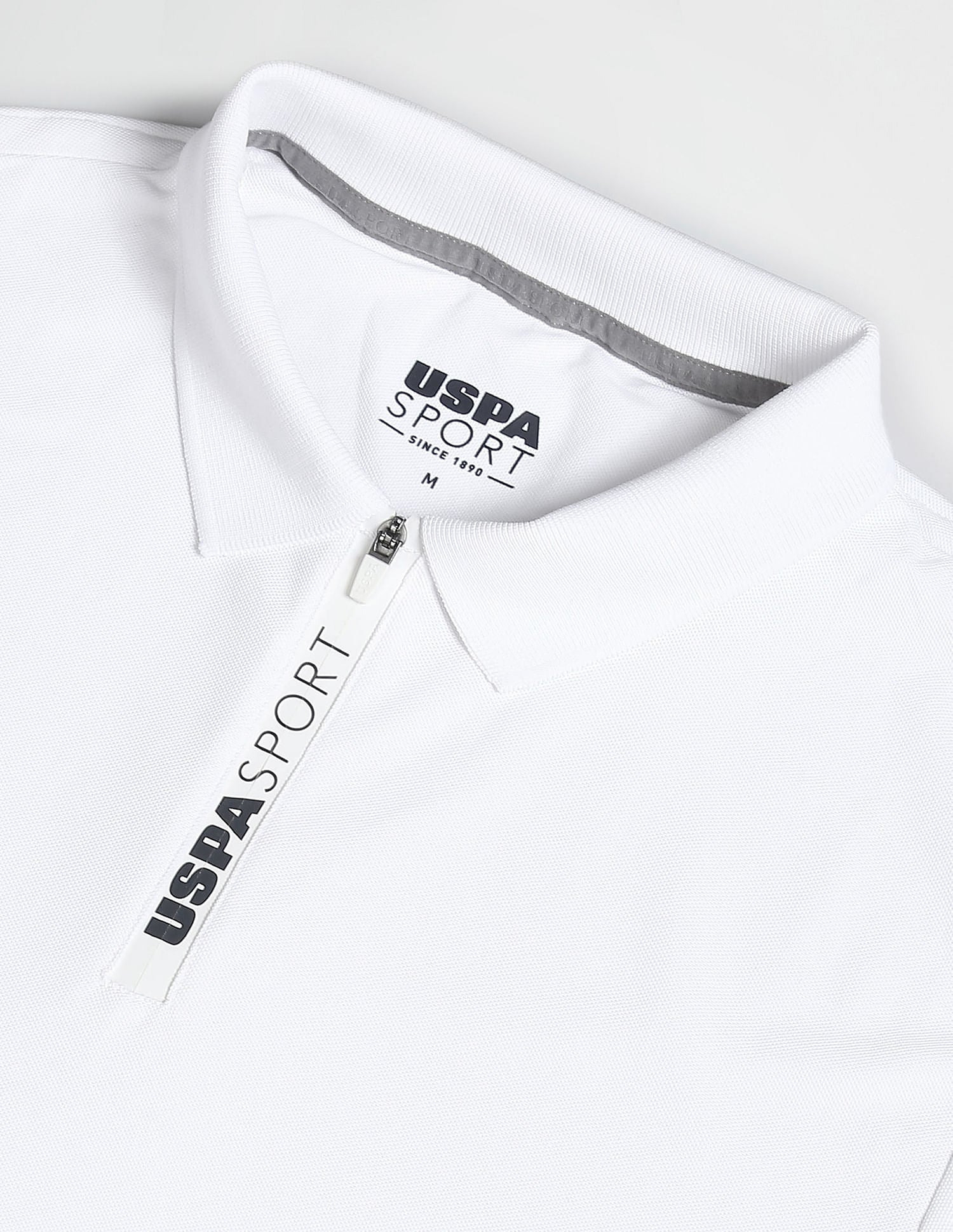 Solid Brand Tape Polo Shirt White - U.S. POLO ASSN. | Large