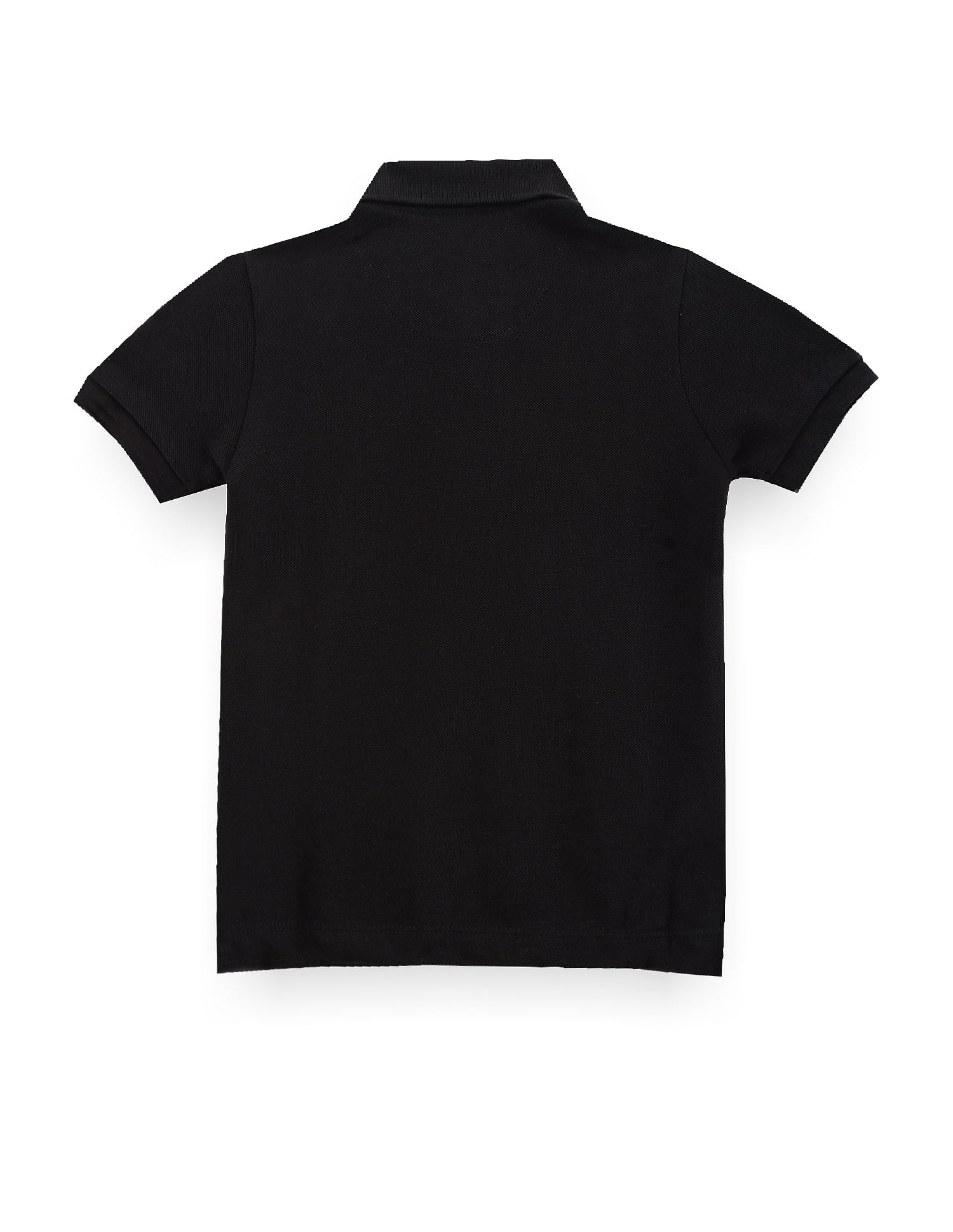 Boys Zipper Colour Block Polo Shirt Black and Orange - U.S. POLO ASSN. | Large