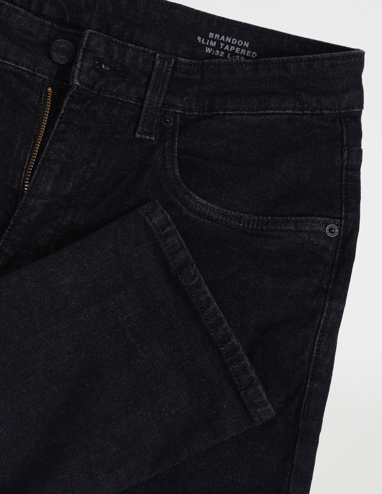 Brandon Slim Tapered Black Jeans Black - U.S. Polo Assn. India | Large
