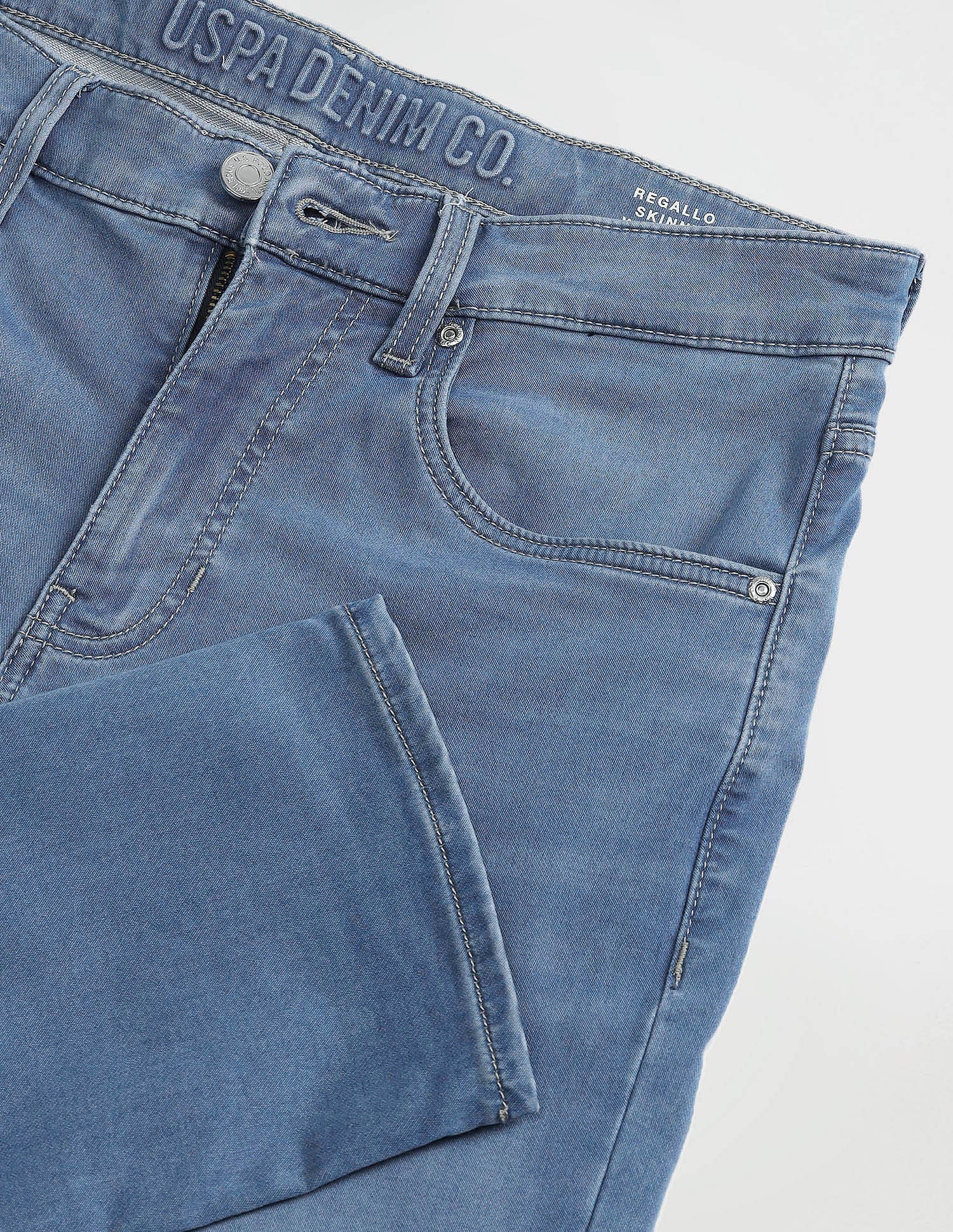 Regallo Skinny Fit Light Wash Jeans Blue - U.S. Polo Assn. India | Large