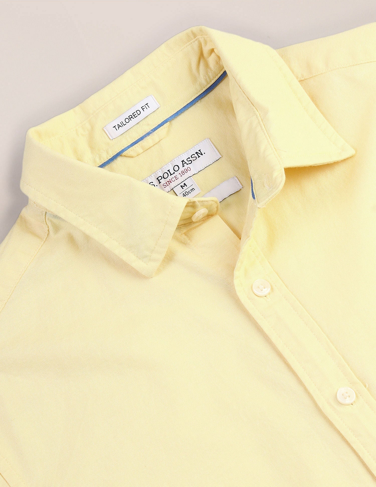 Solid Dobby Shirt Yellow - U.S. Polo Assn. India | Large