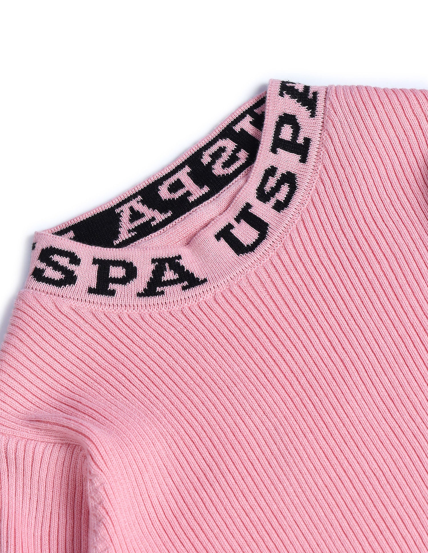 Girls Ribbed Cotton Sweater Crystal Pink - U.S. POLO ASSN. | Large