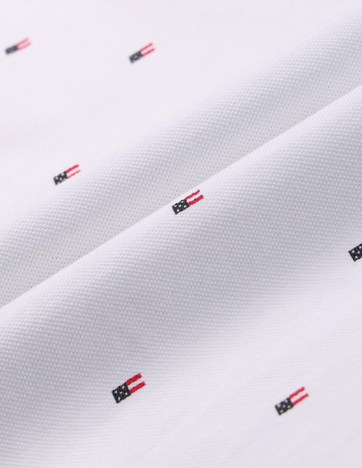 Flag Print Polo Shirt White - U.S. POLO ASSN. | Large