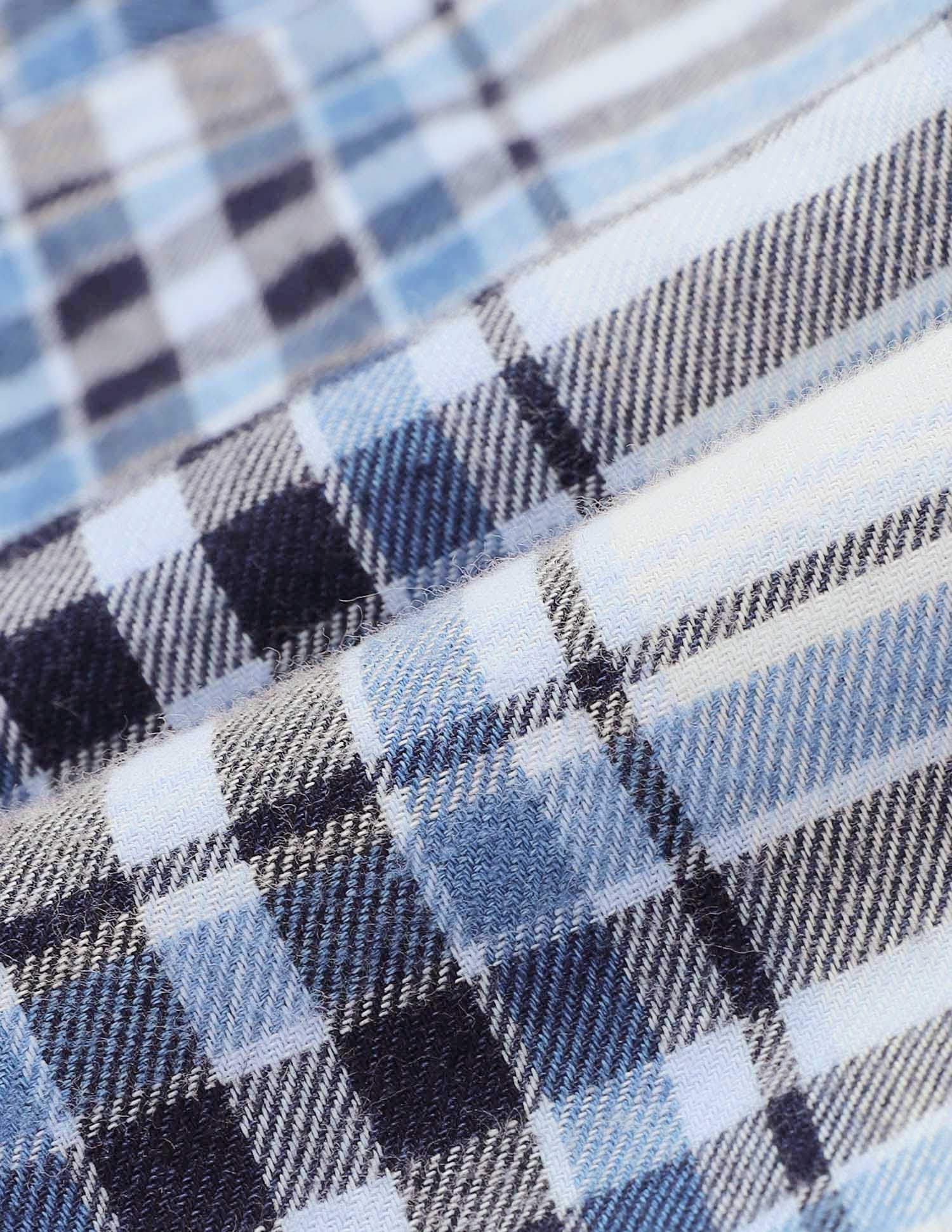 Boys Tartan Checked Twill Shirt Indigo - U.S. POLO ASSN. | Large