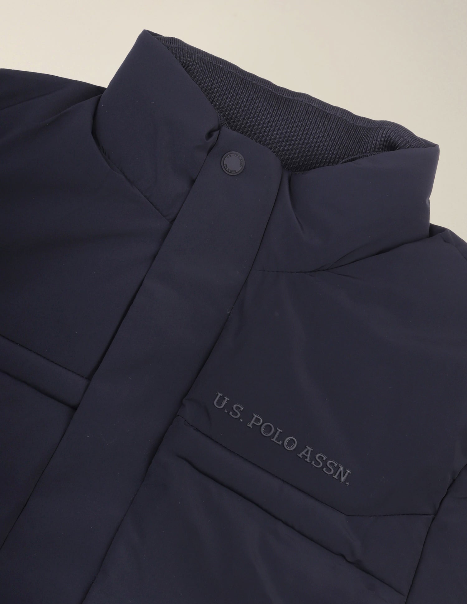High Neck Regular Fit Smart Heat Jacket Navy - U.S. Polo Assn. India | Large