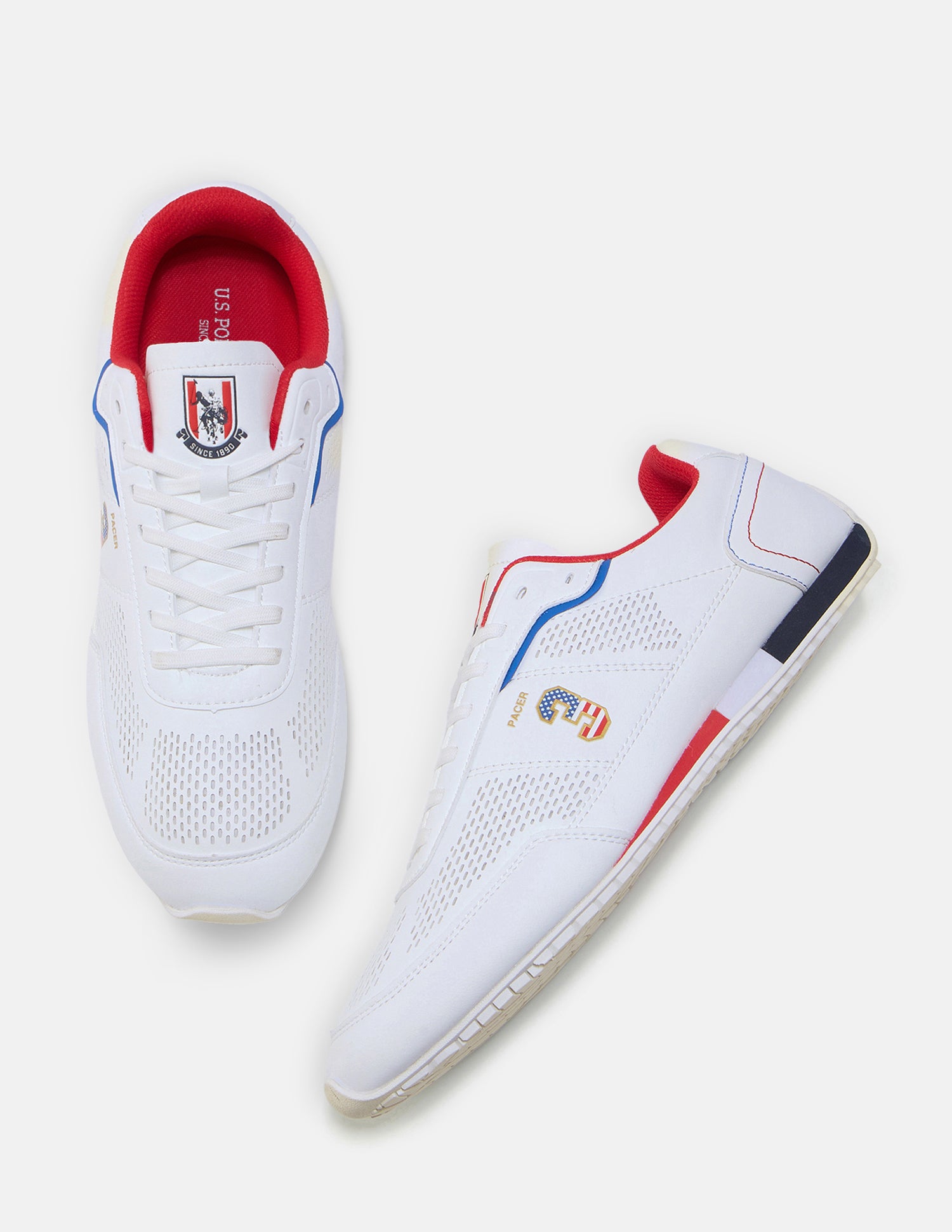 Round Toe Pacer Sneakers White - U.S. Polo Assn. India | Large