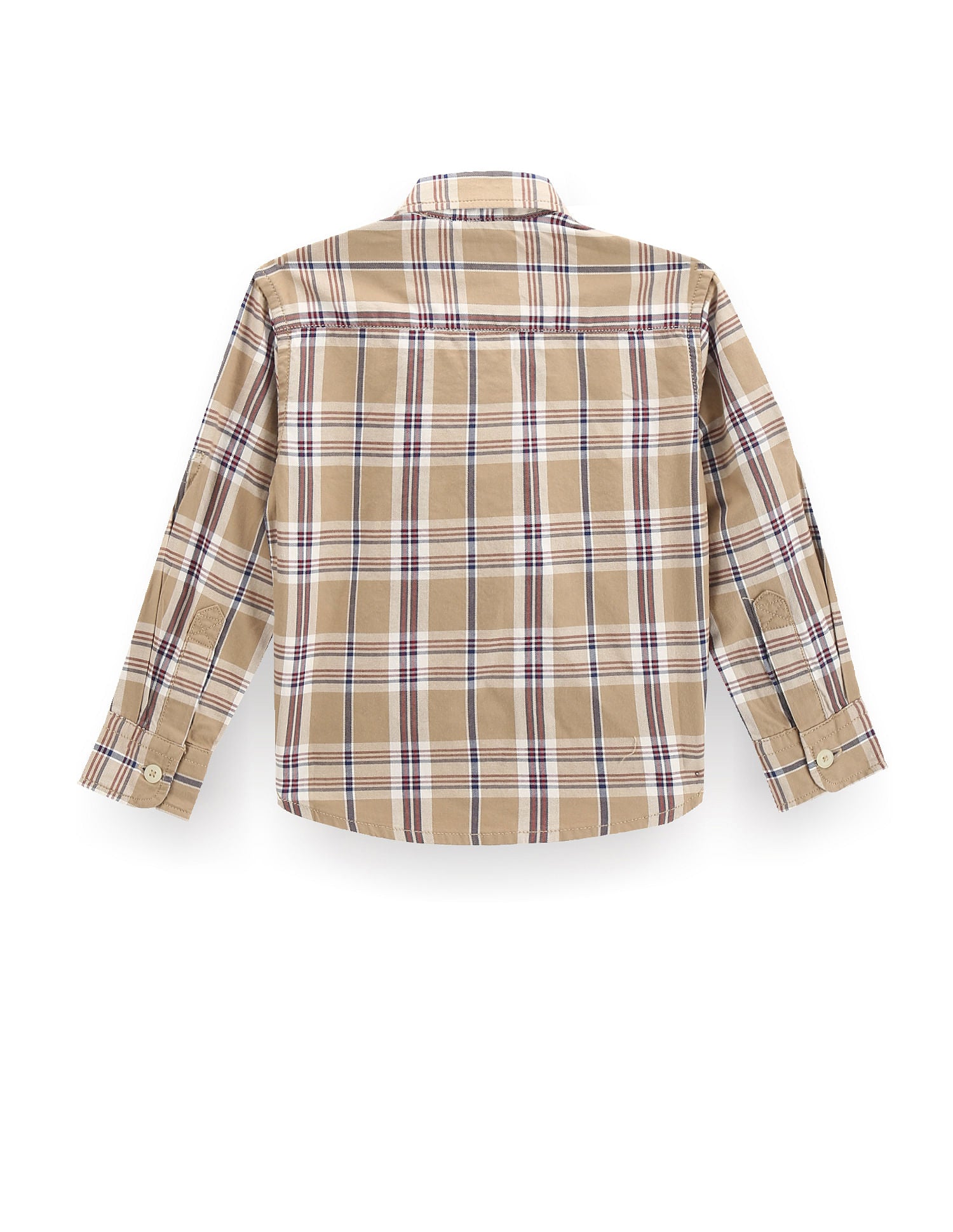 Boys Tartan Check Cotton Shirt Ecru - U.S. POLO ASSN. | Large