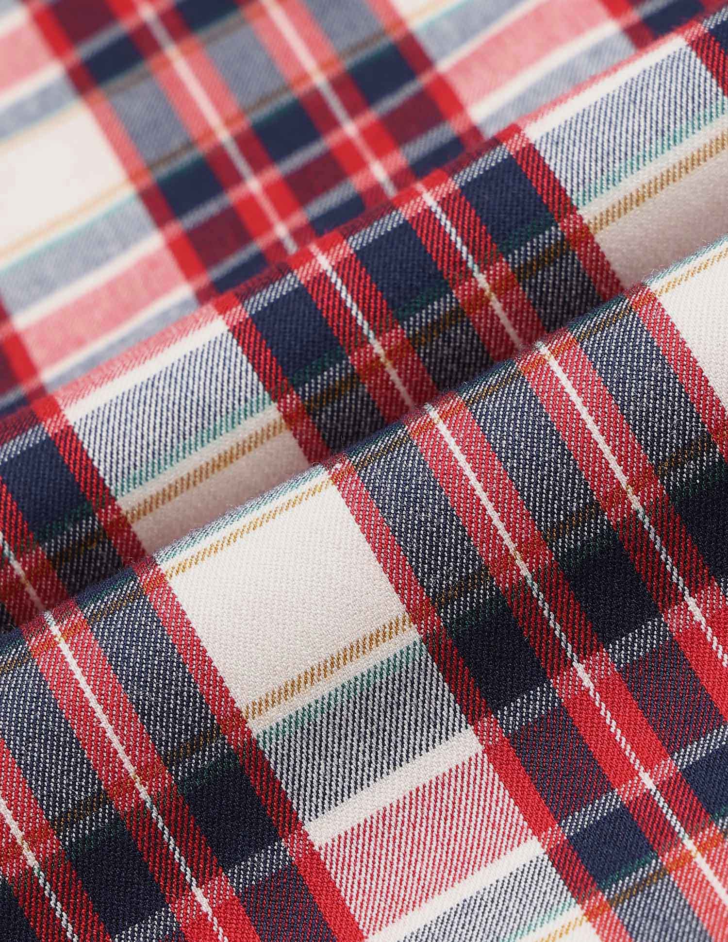 Plaid Checked Tailored Fit Shirt Red - U.S. Polo Assn. India | Large