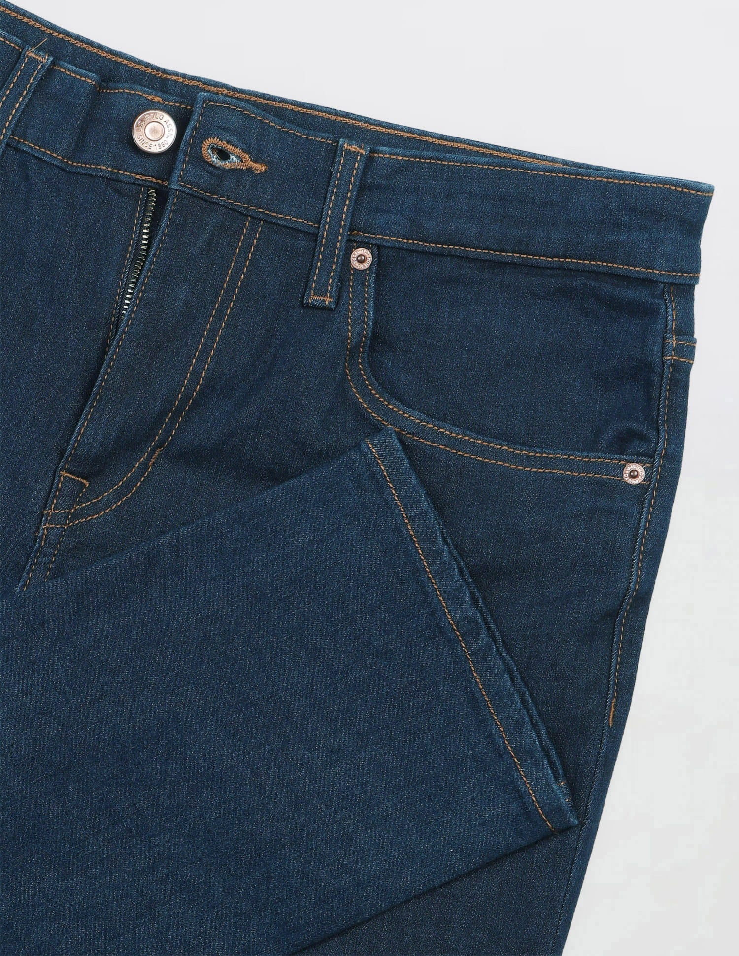 Solid Slim Fit Jeans Blue - U.S. Polo Assn. India | Large