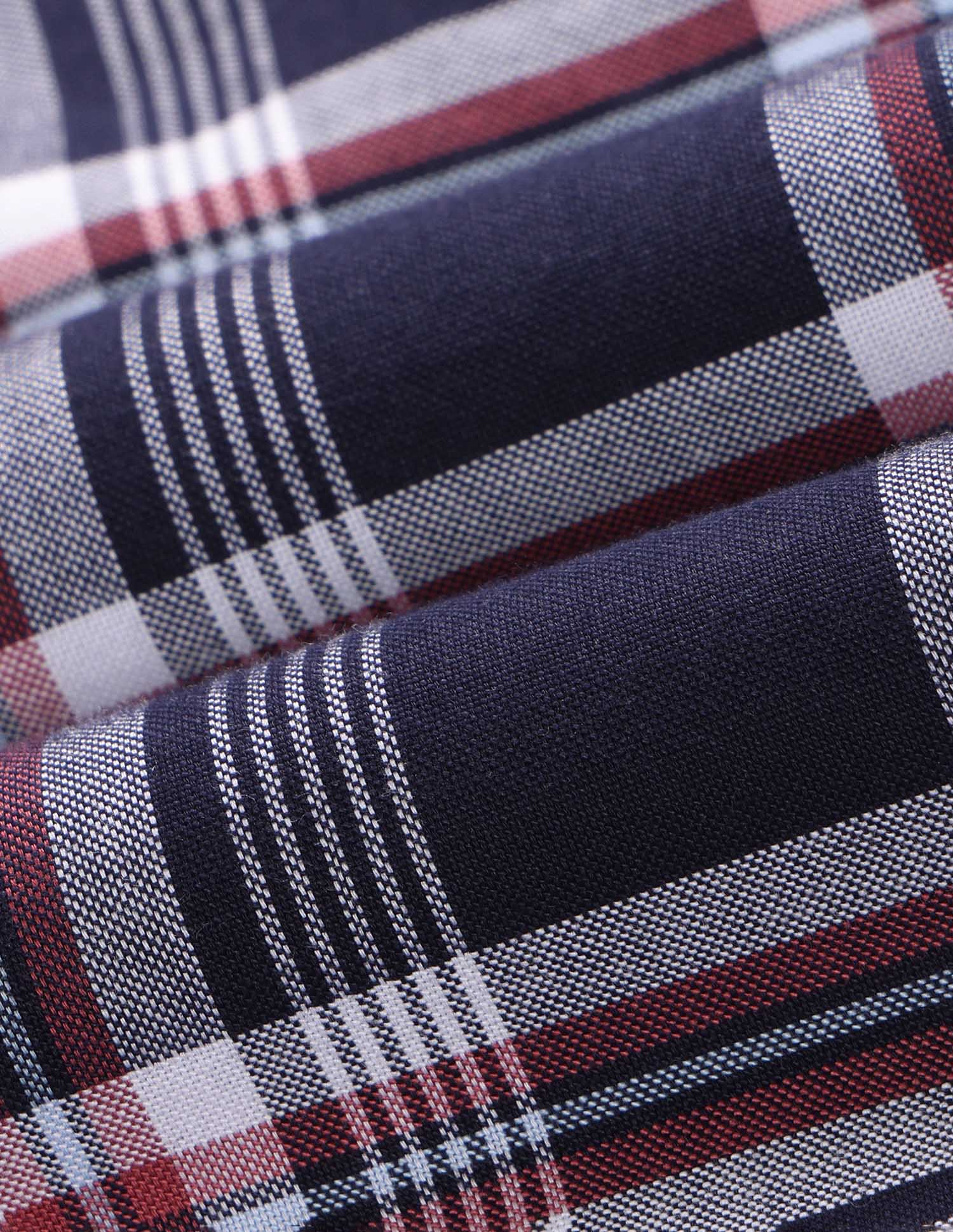 Pure Cotton Plaid Checked Shirt Navy - U.S. POLO ASSN. | Large