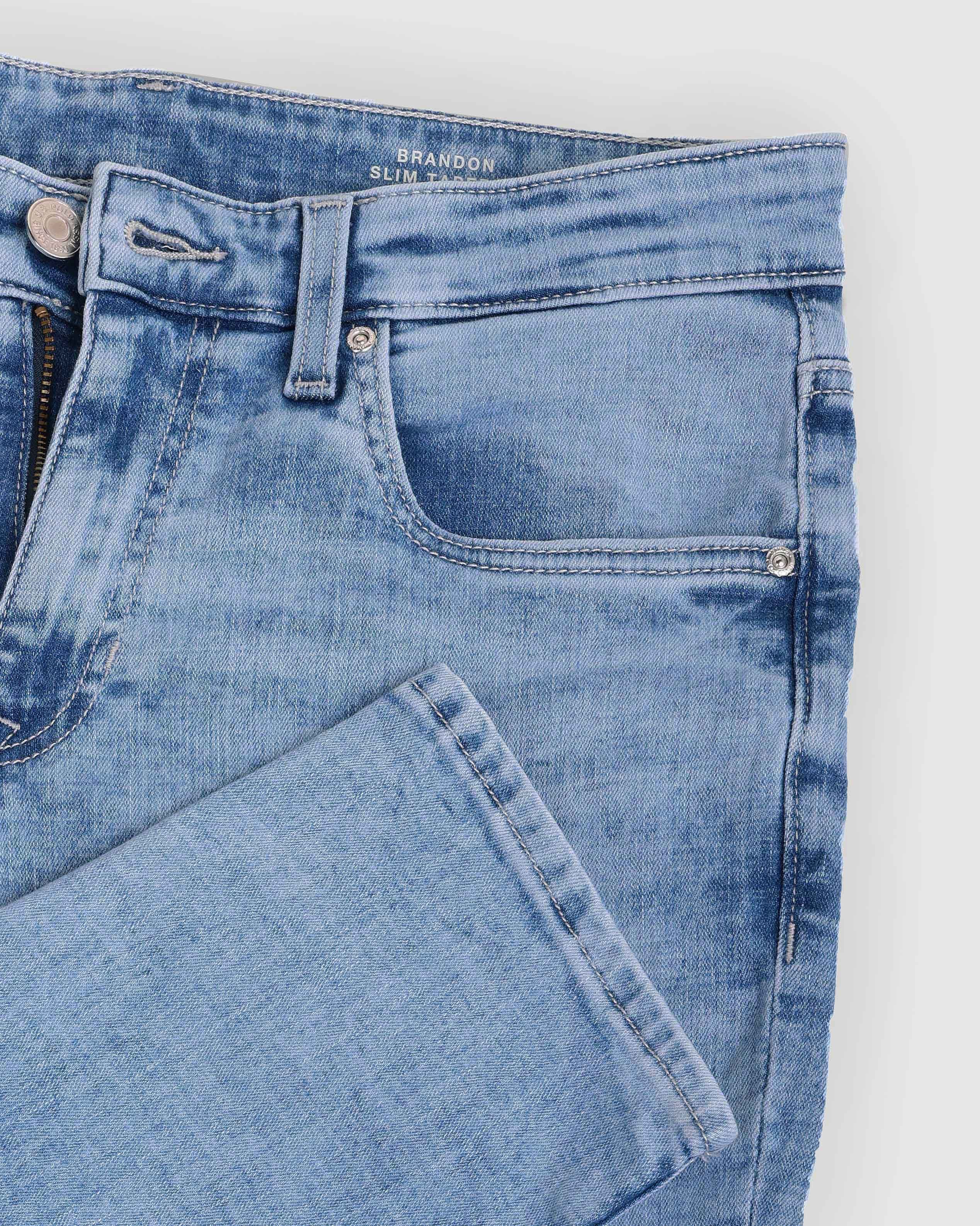 Henry Tapered Cropped Fit Blue Jeans Blue - U.S. Polo Assn. India | Large