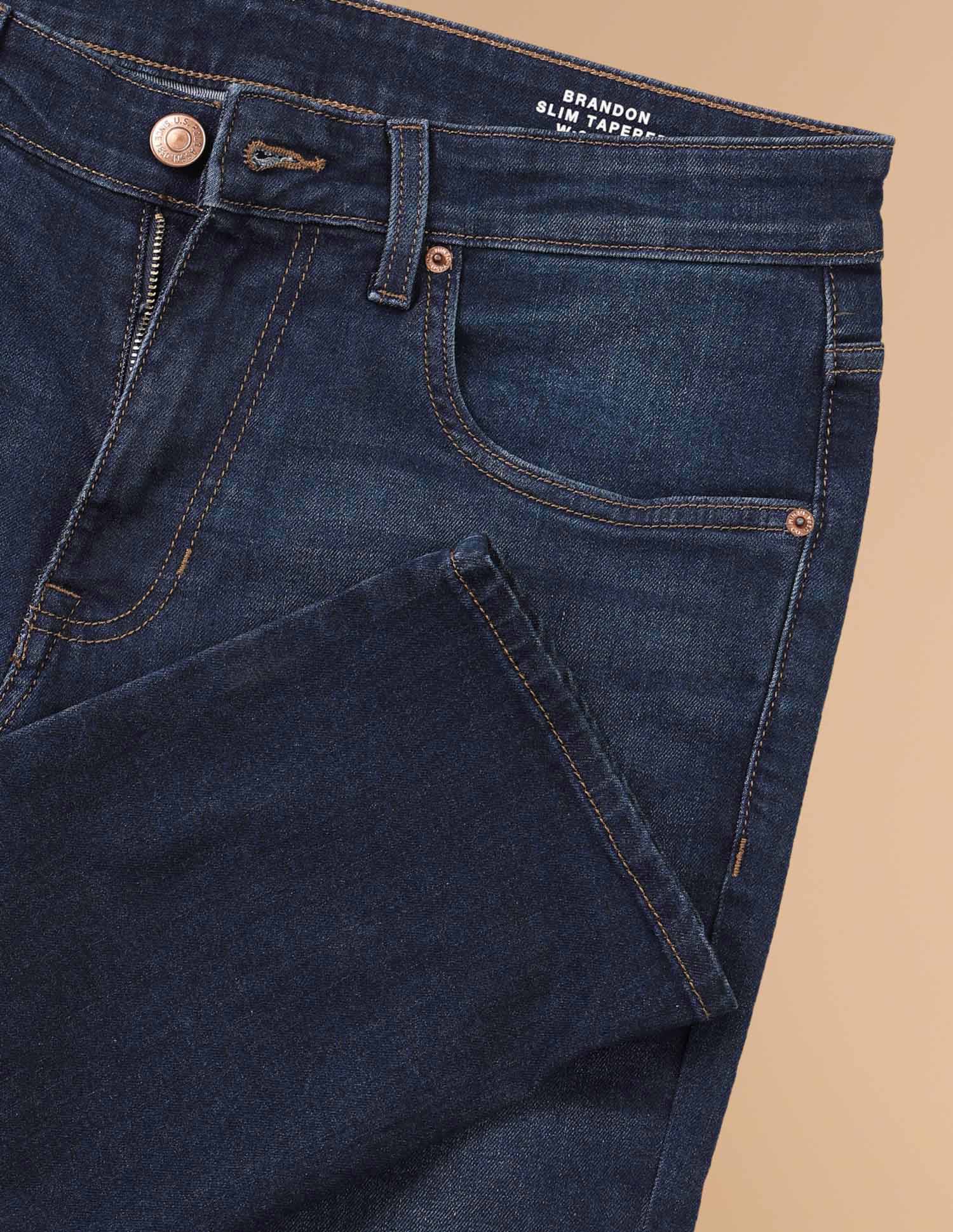 Brandon Slim Tapered Fit Blue Jeans Blue - U.S. POLO ASSN. | Large