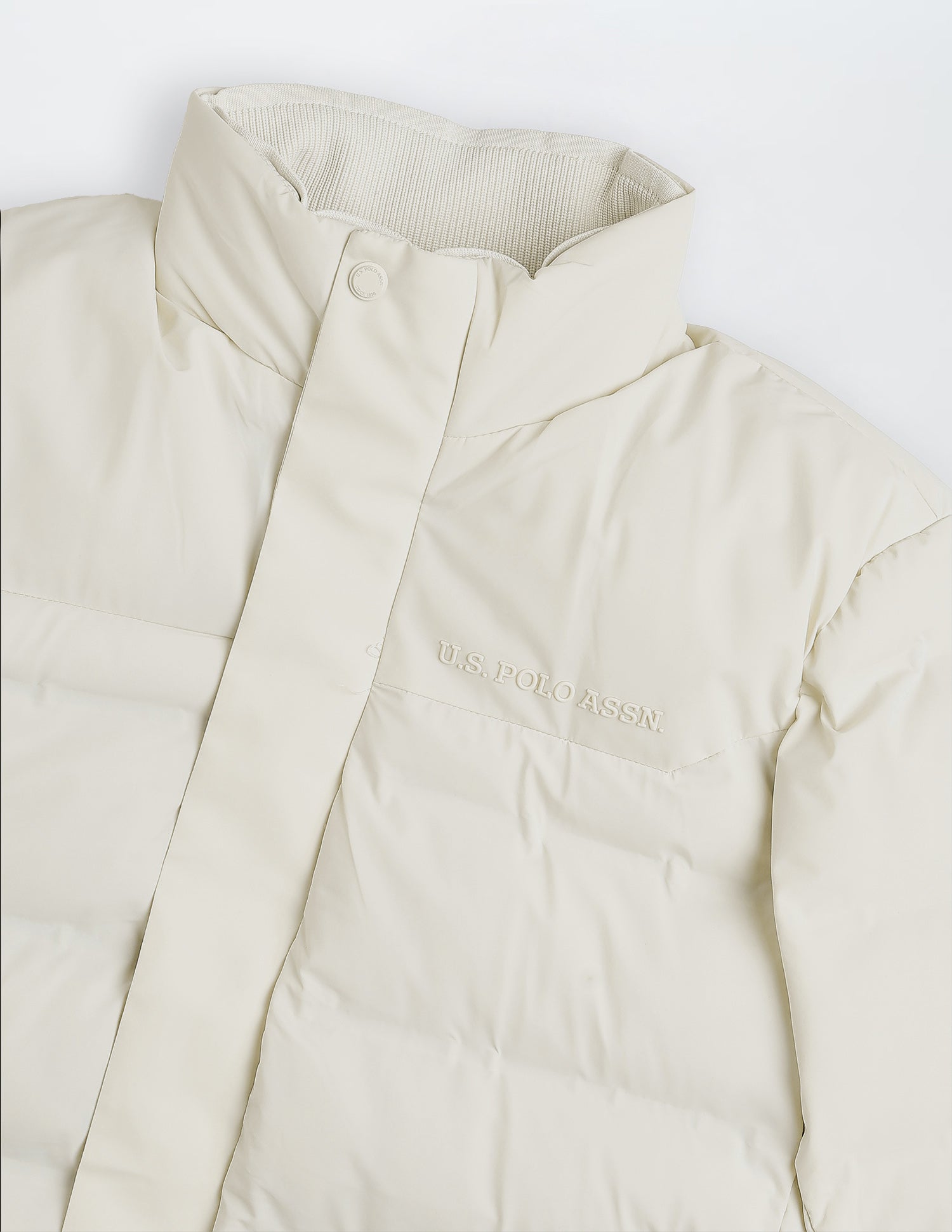 High Neck Regular Fit Smartheat Jacket Beige - U.S. POLO ASSN. | Large