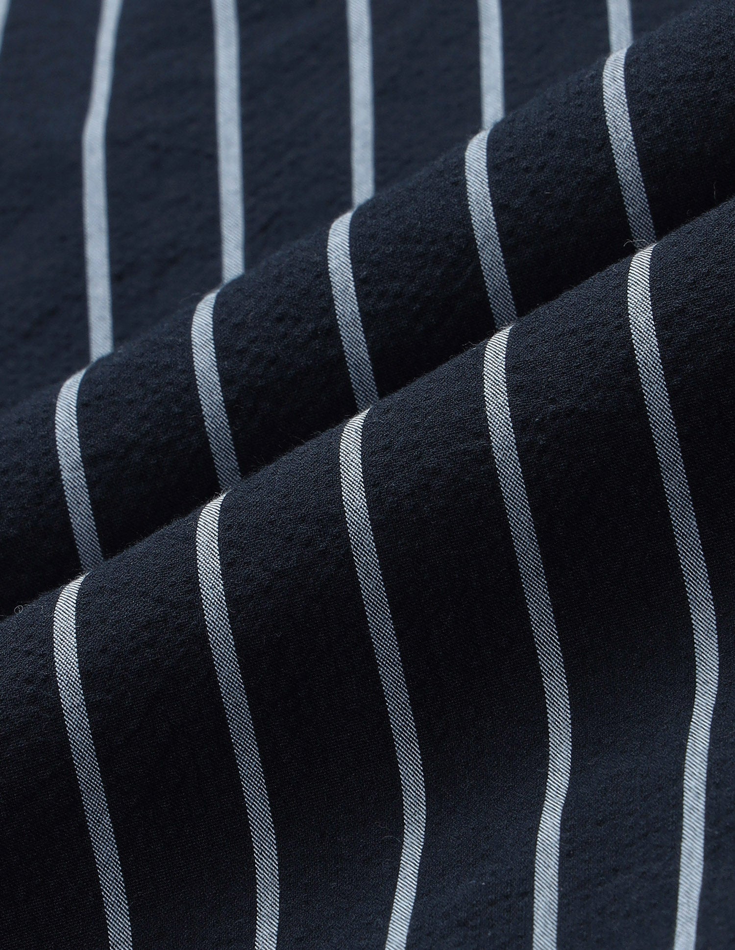 Seersucker Vertical Striped Shirt Navy - U.S. Polo Assn. India | Large