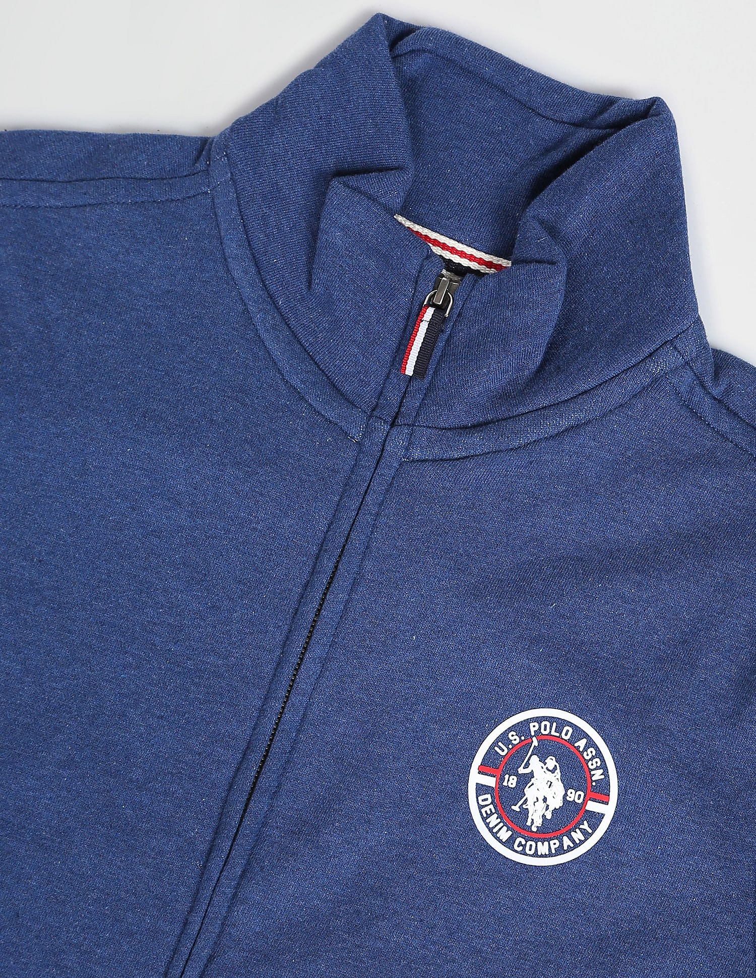 High Neck Heathered Sweatshirt Navy - U.S. POLO ASSN. | Large