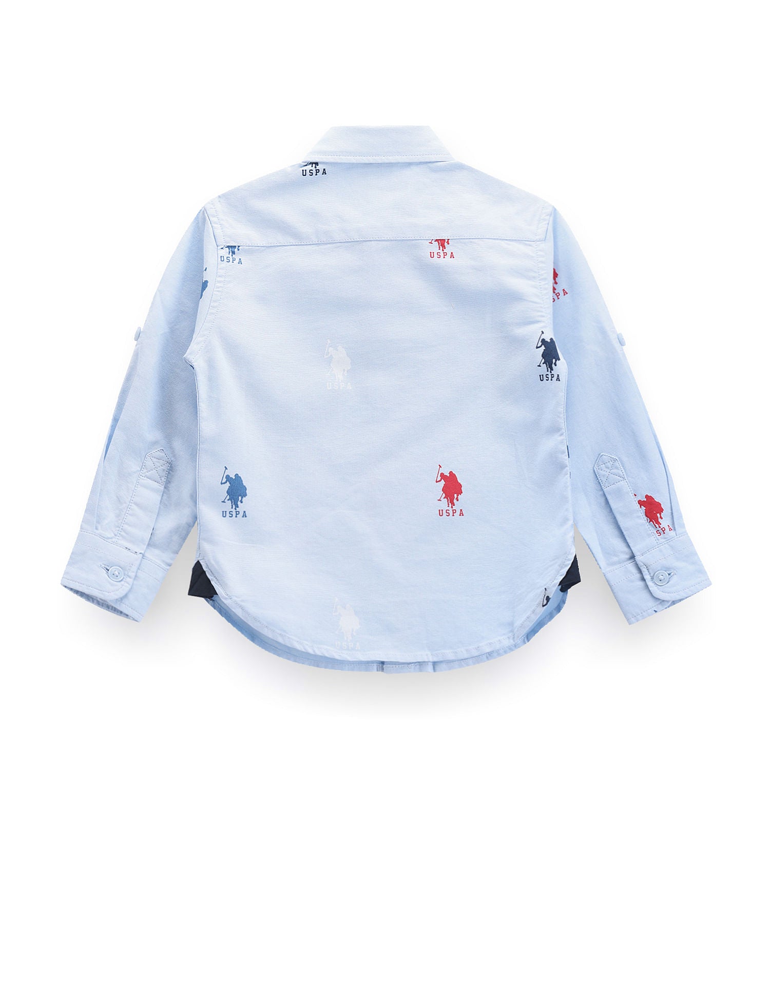 Boys Logo Print Oxford Shirt Light Blue - U.S. POLO ASSN. | Large