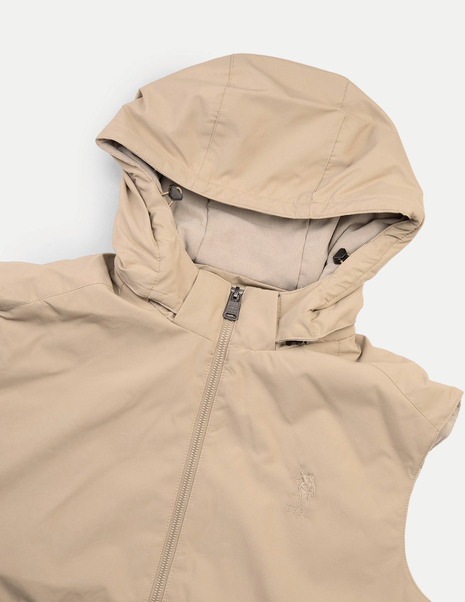 Solid Regular Fit Jacket Beige - U.S. Polo Assn. India | Large