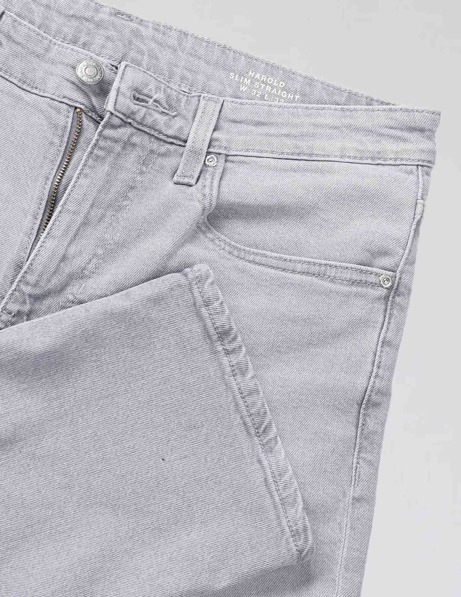 Harold Slim Straight Fit Vintage Jeans Light Grey - U.S. Polo Assn. India | Large