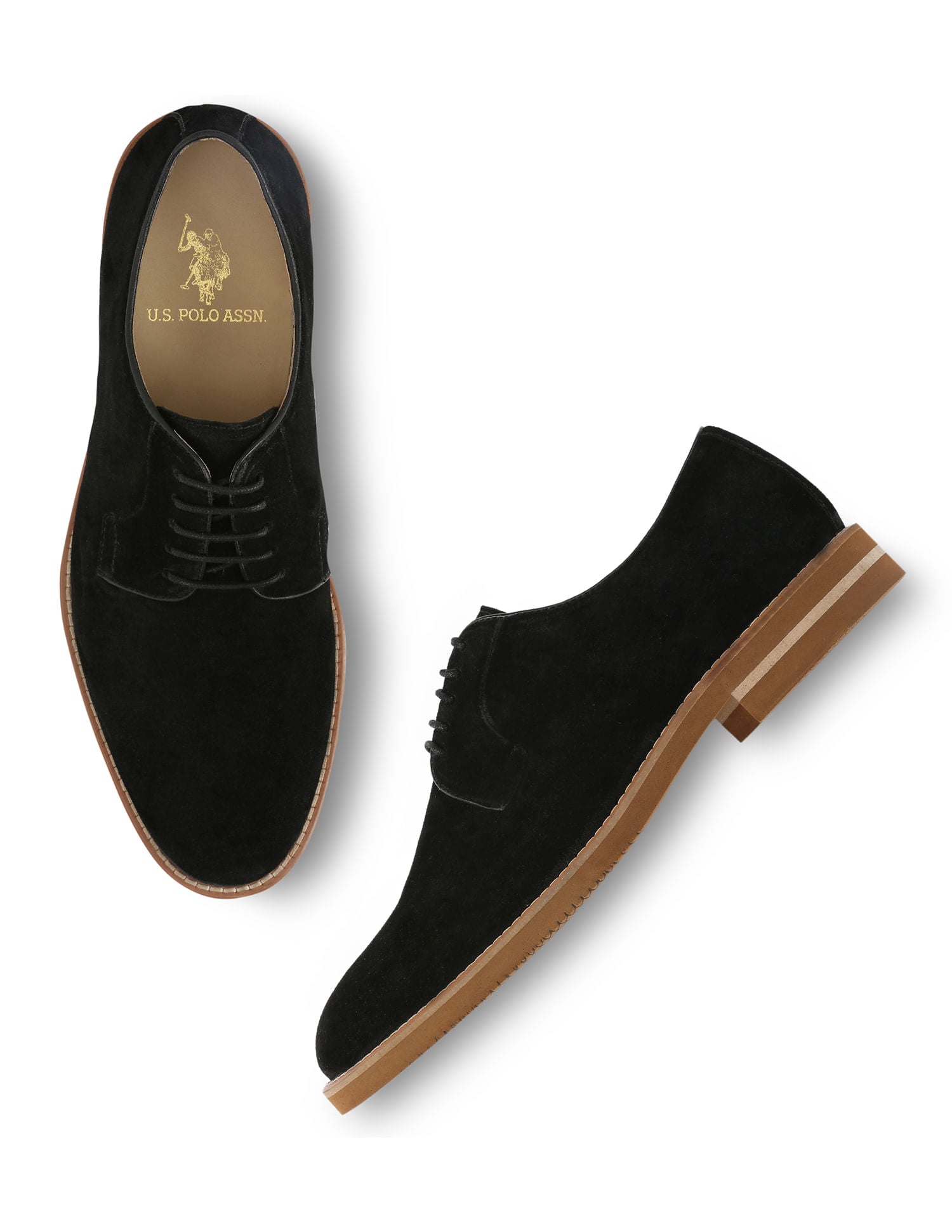 Men Aeren Leather Casual Shoes Black - U.S. POLO ASSN. | Large